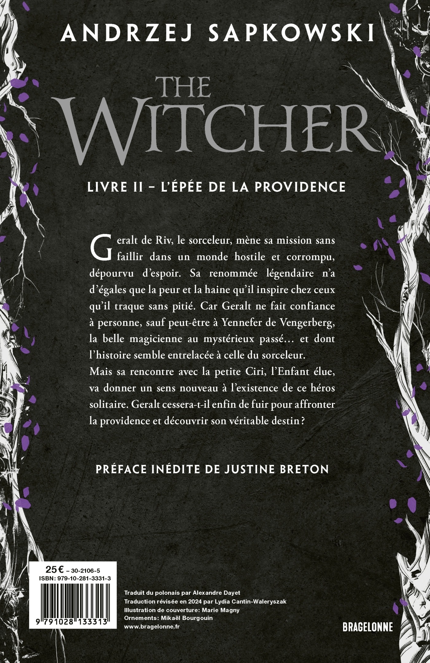 Sorceleur (Witcher), T2 : L'Épée de la Providence (édition reliée) - Andrzej Sapkowski, Justine Breton - BRAGELONNE