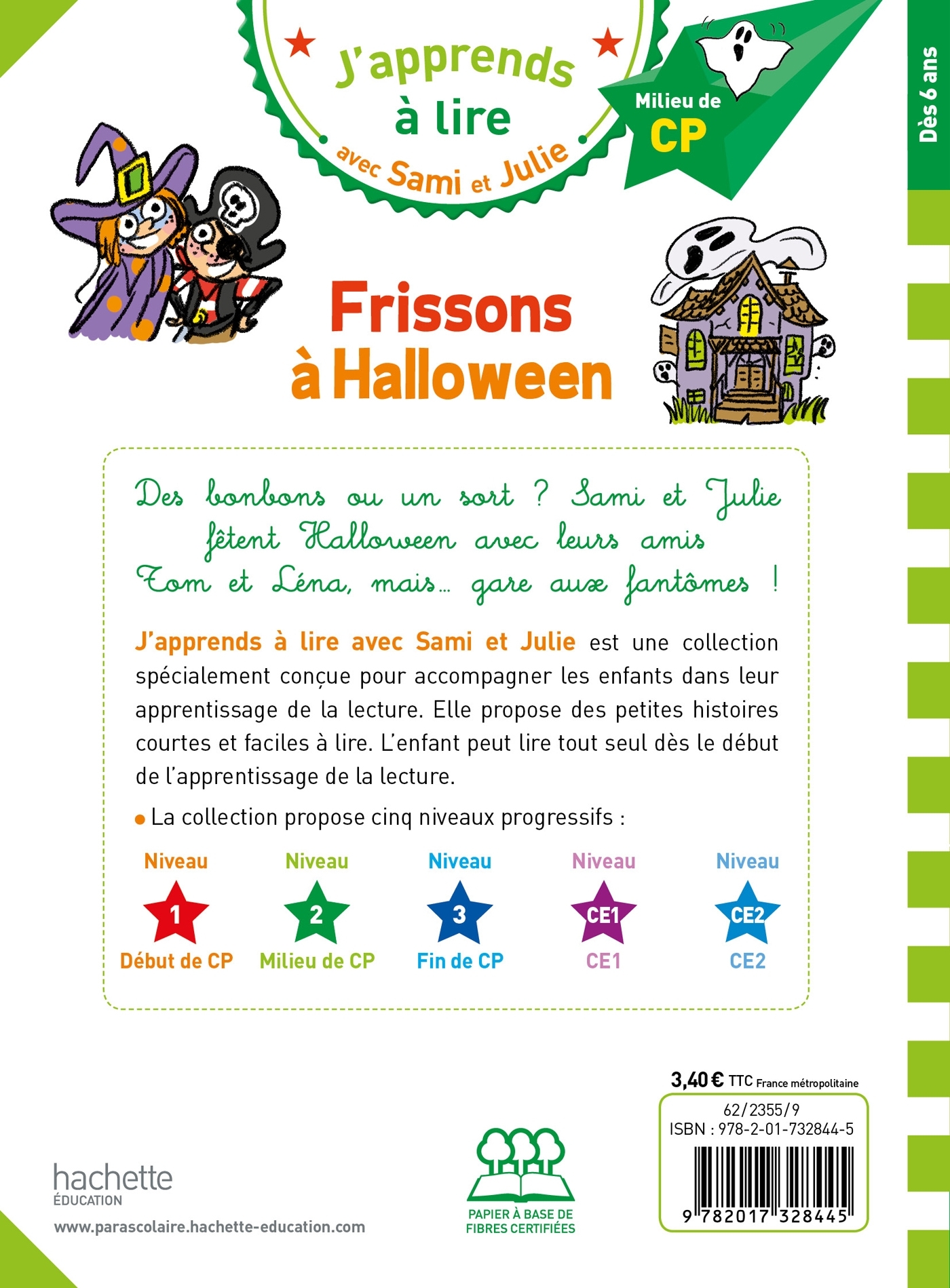 Sami et Julie CP Niveau 2 - Frissons à Halloween - Léo Lamarche - HACHETTE EDUC