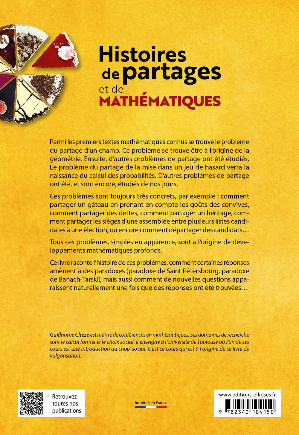Histoires de partages et de mathématiques - Guillaume Chèze - ELLIPSES
