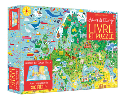 Coffret Atlas de l'Europe (Livre et puzzle) - Jonathan Melmoth - USBORNE