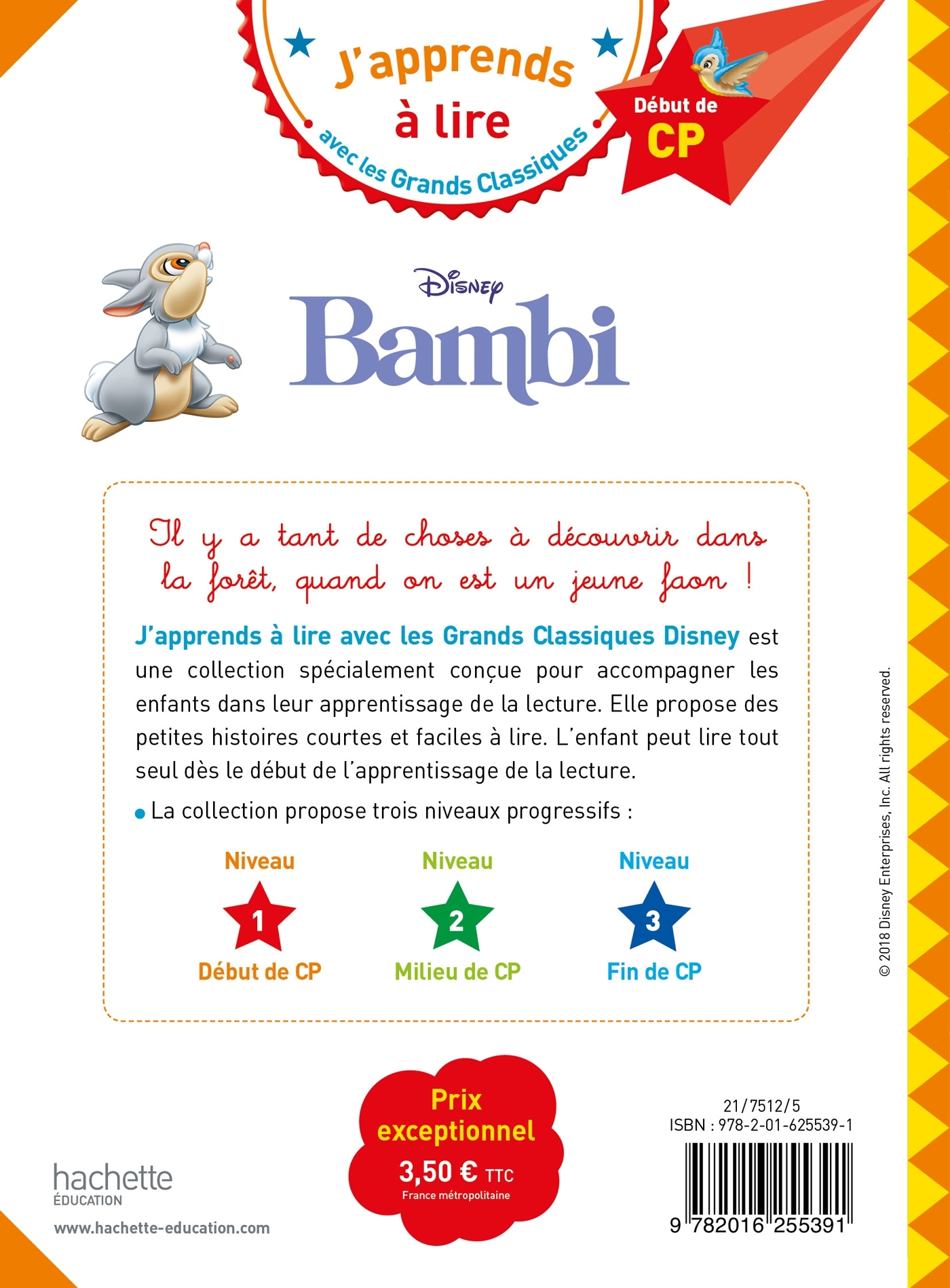 Disney - Bambi, CP Niveau 1 - Isabelle Albertin - HACHETTE EDUC