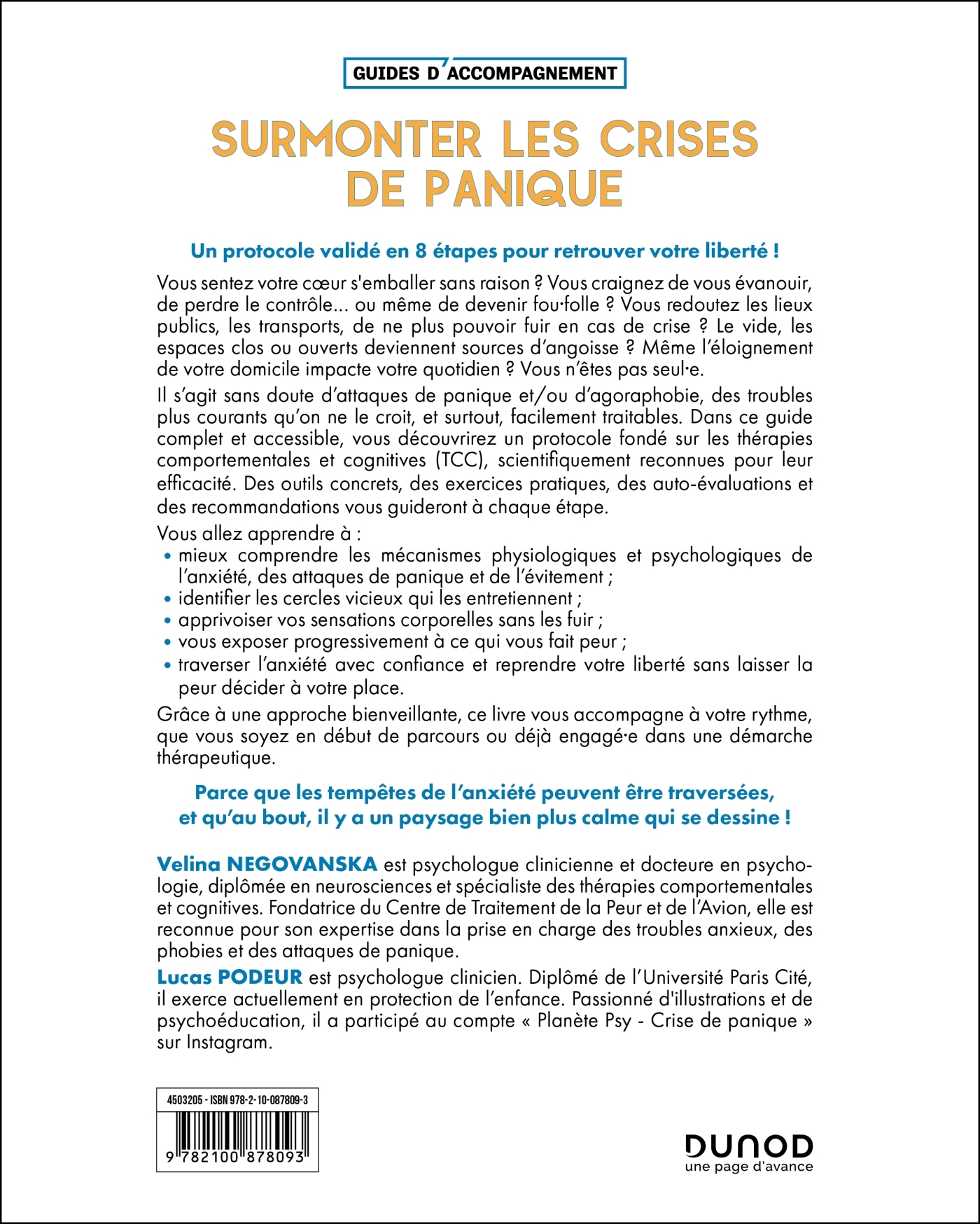 Surmonter les crises de panique - Velina Negovanska - DUNOD