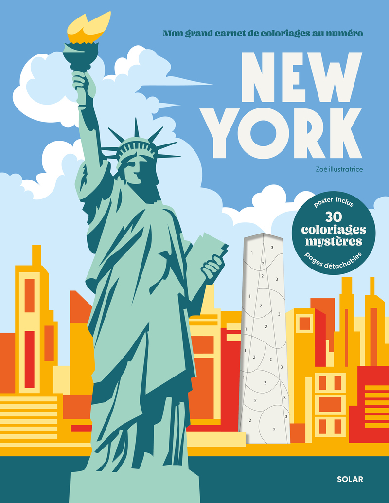 Mon grand carnet de coloriages au numéro - New York -  - SOLAR