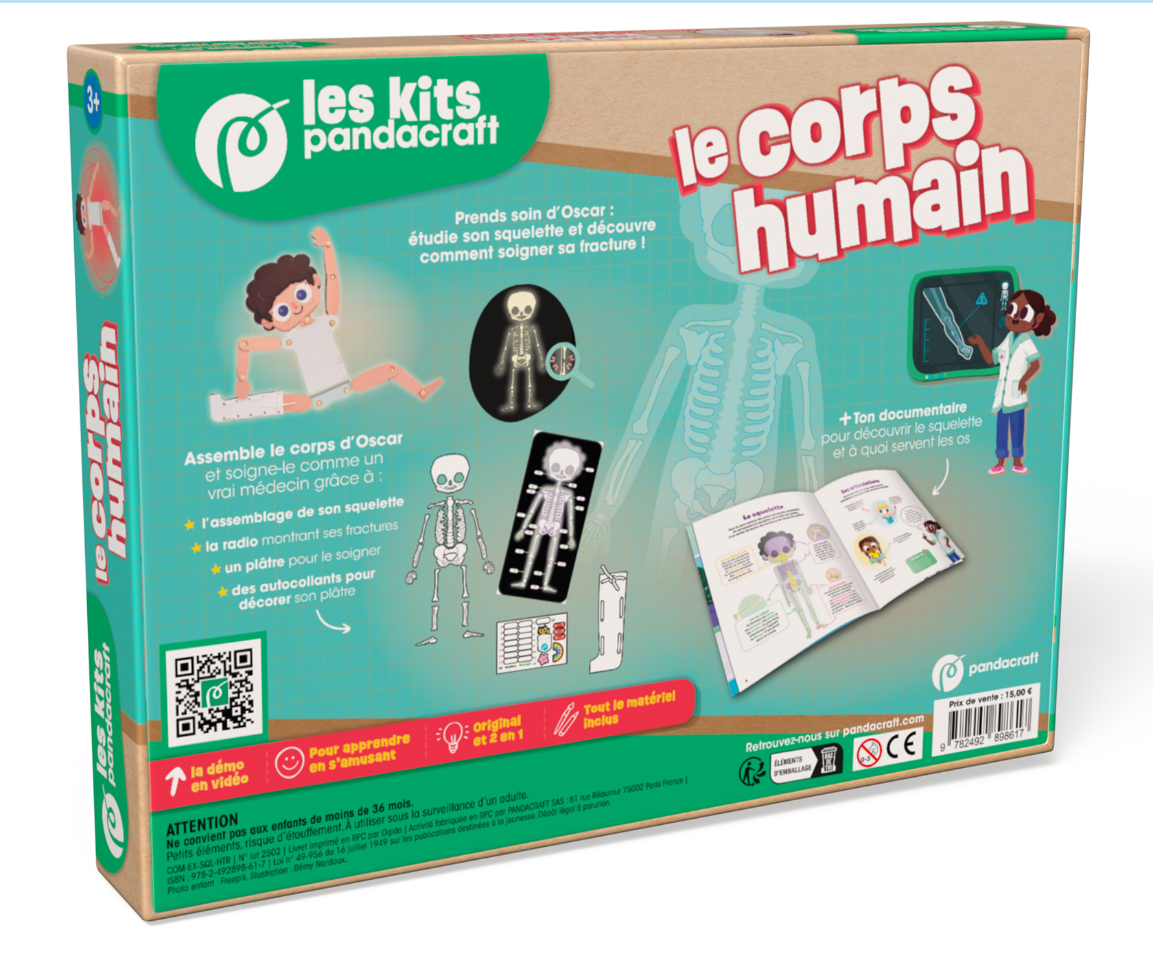 Le corps humain - Kit Pandacraft dès 3 ans -  - PANDACRAFT