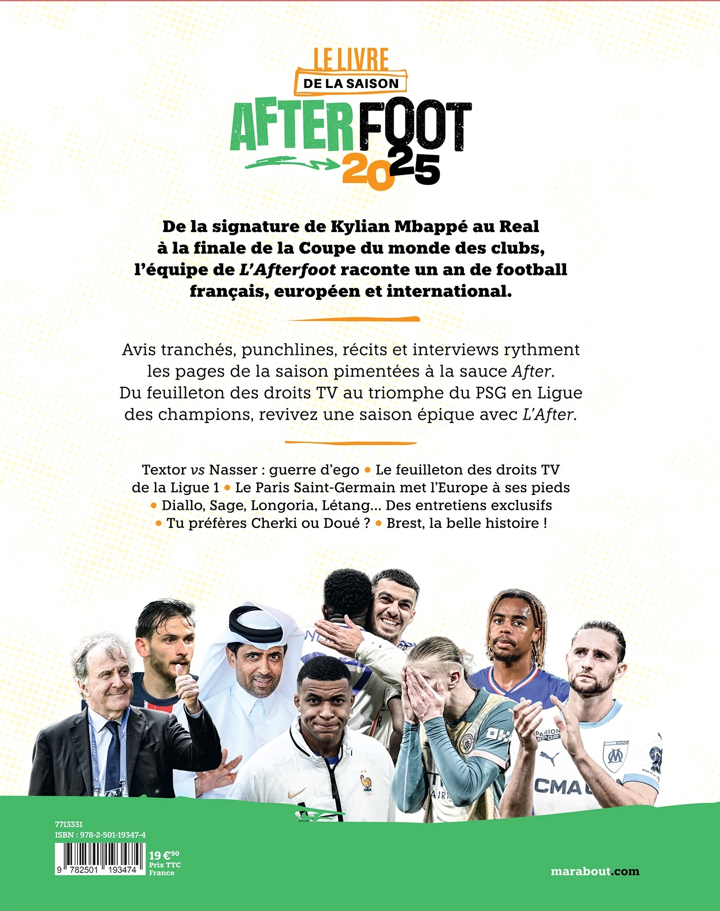 Le livre de la saison AfterFoot 2025 - Gilbert Brisbois, Daniel Riolo - MARABOUT