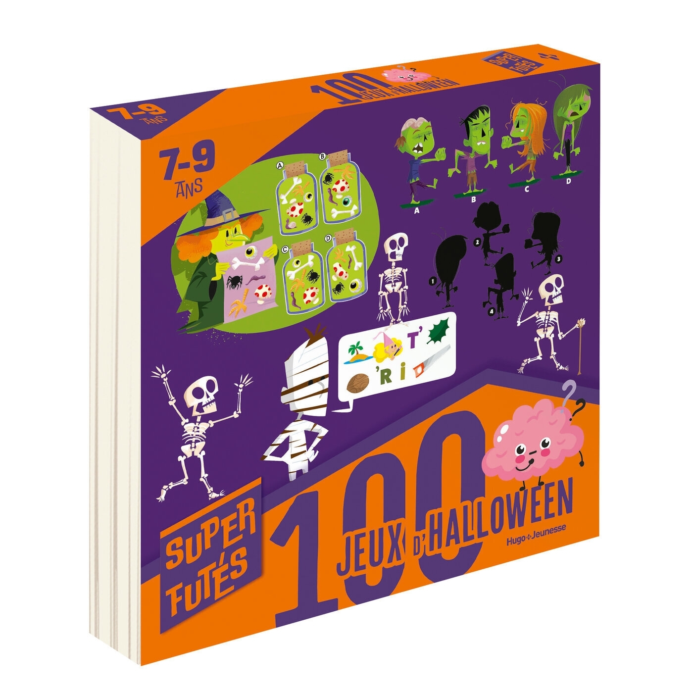 100 jeux d'Halloween pour super futés 7-9 ans - Sandra Lebrun - HUGO JEUNESSE