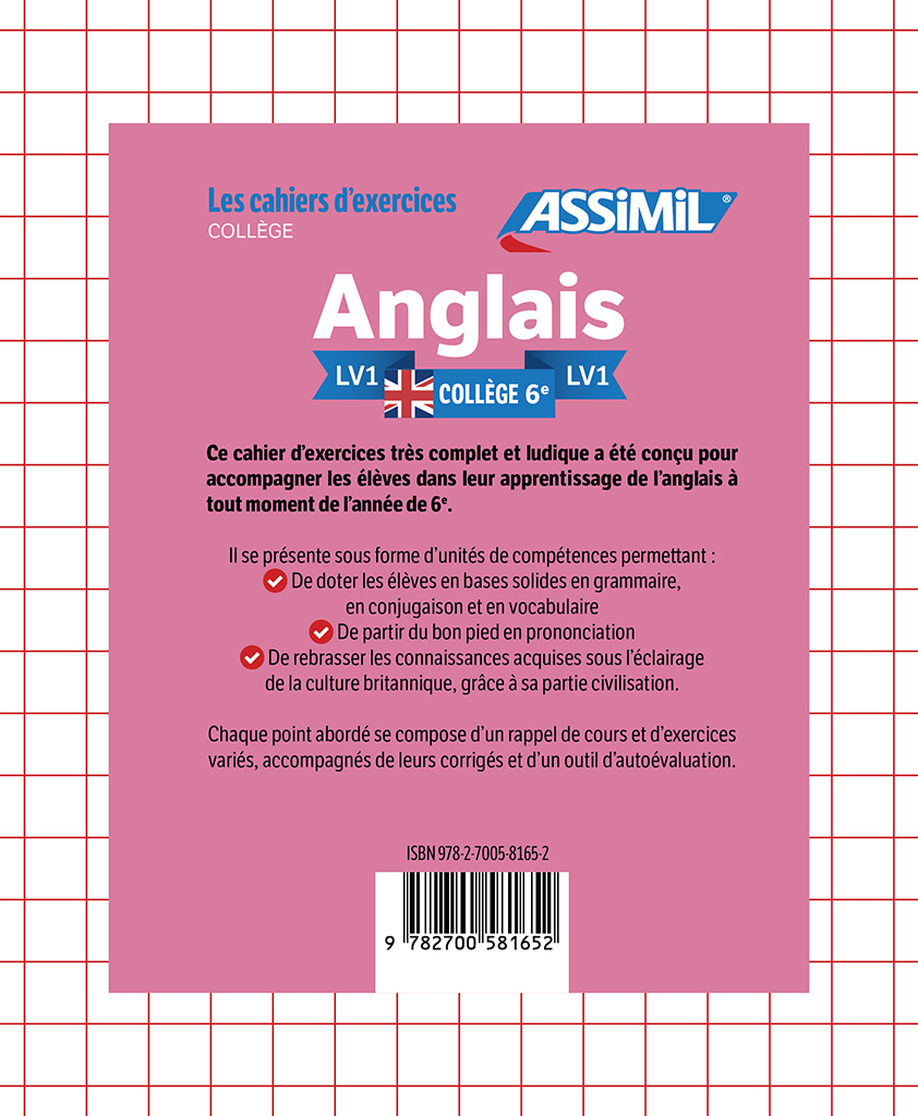 Anglais LV1 Collège 6e (cahier d'exercices) - Hélène Bauchart - ASSIMIL