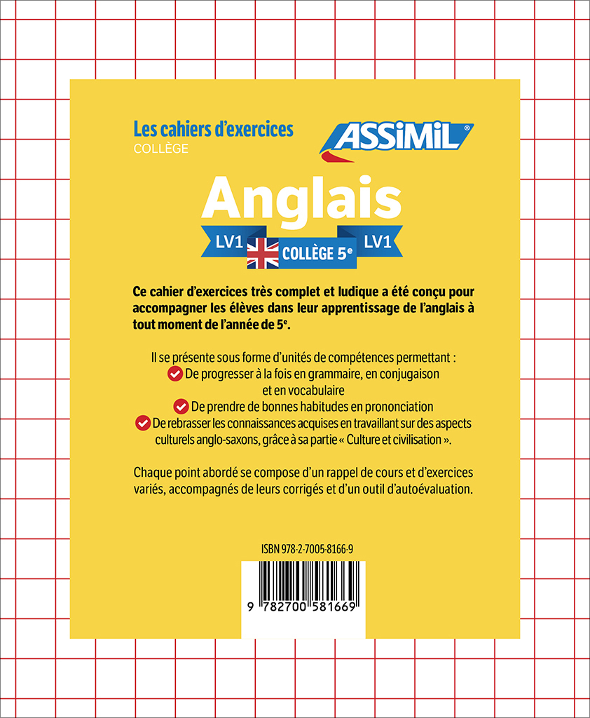 Anglais LV1 Collège 5e (cahier d'exercices) - Hélène Bauchart - ASSIMIL
