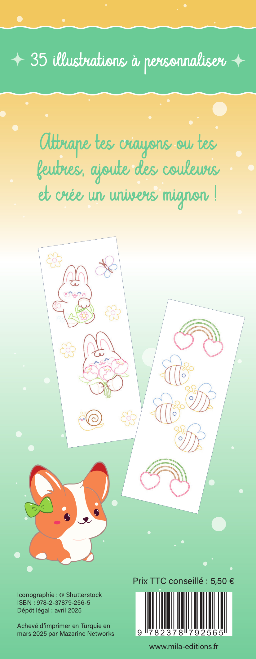 Animaux kawaï - Mes petites cartes à colorier -  Collectif - MILA