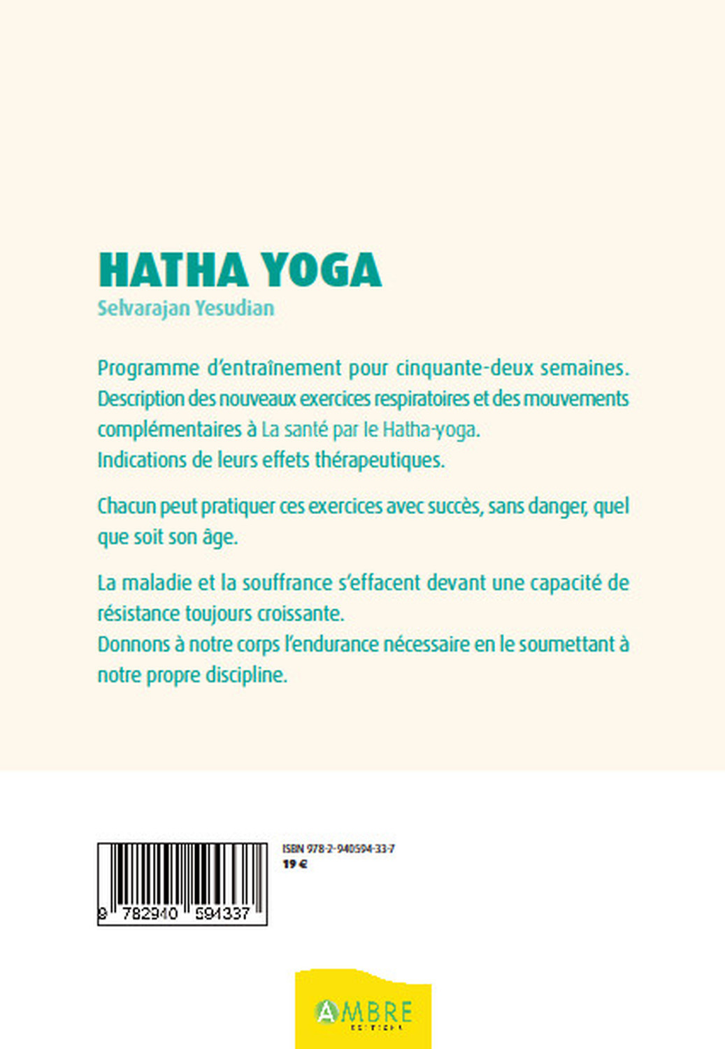 Hatha Yoga - Exercices - Selvarajan Yesudian - AMBRE
