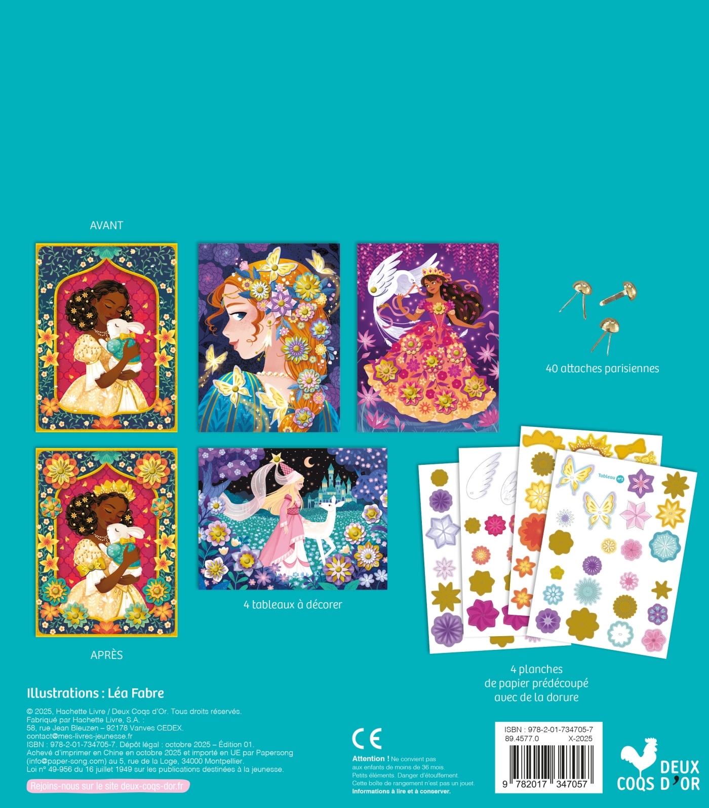 Mes portraits de Princesses à décorer en volume - boîte avec accessoires -  - DEUX COQS D OR