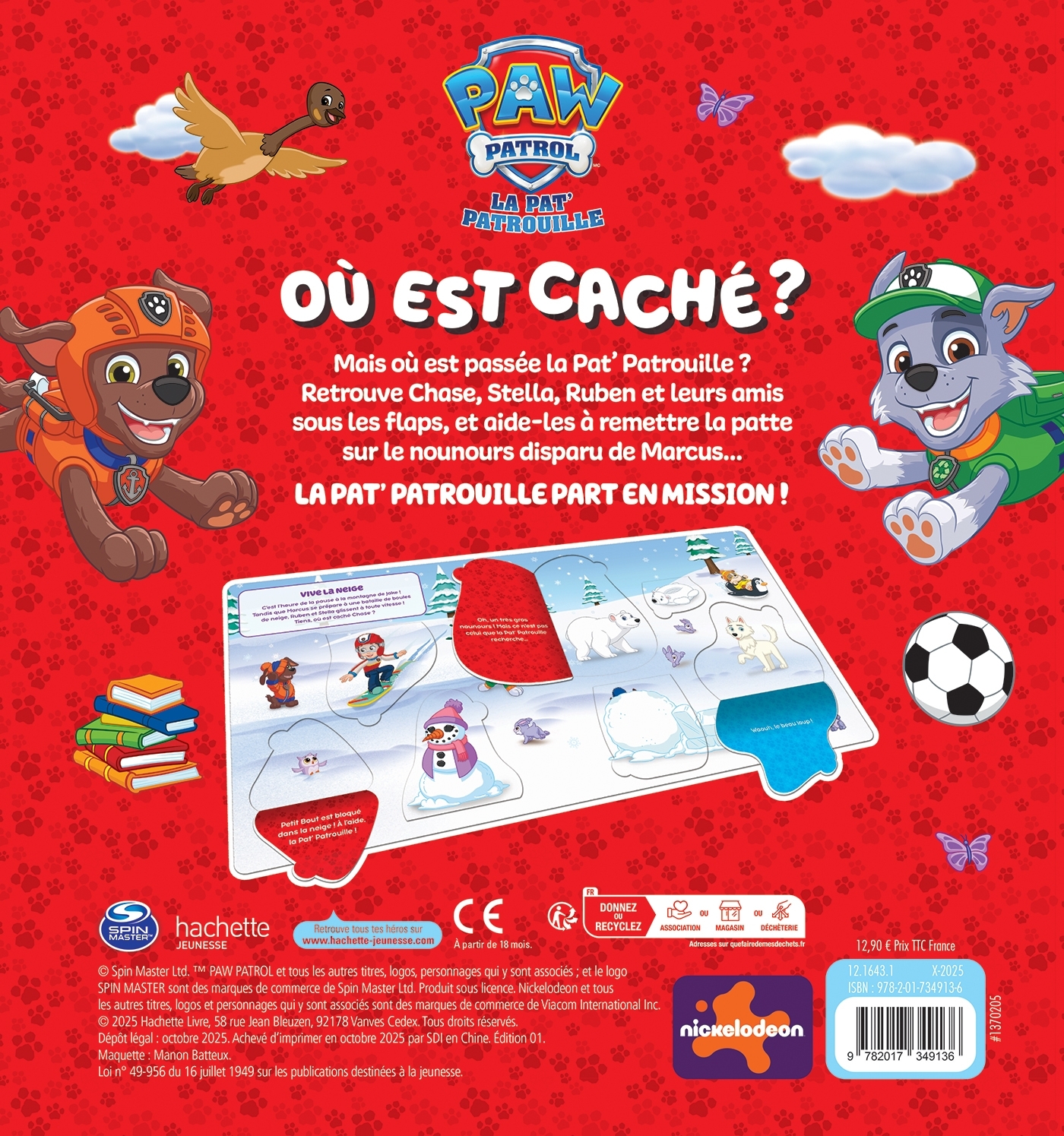 La Pat' Patrouille - Où est caché ? -   - HACHETTE JEUN.