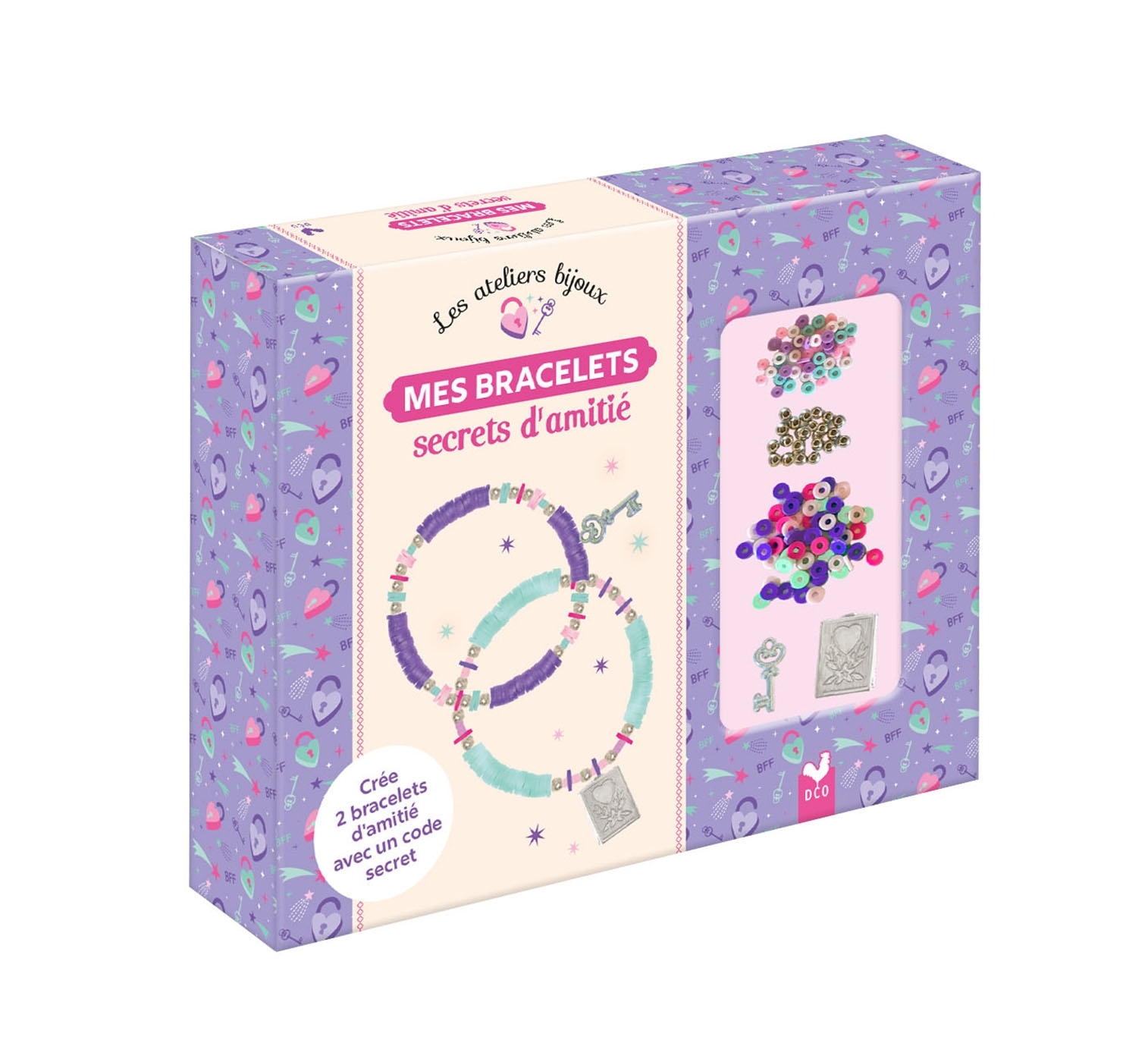 Mes bracelets secrets d'amitié - coffret avec accessoires - Mademoiselle Lupin - DEUX COQS D OR