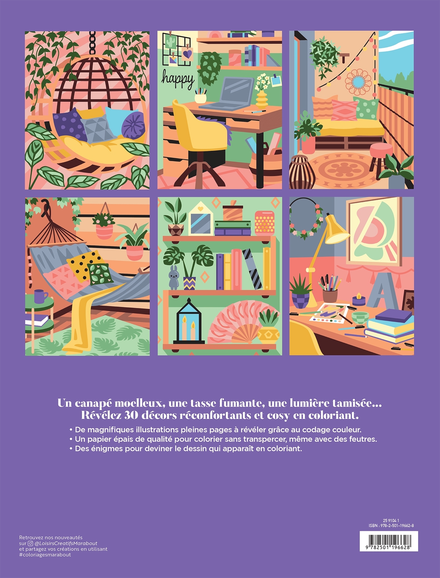 Coloriages par numéro - Une déco de rêve -  - MARABOUT