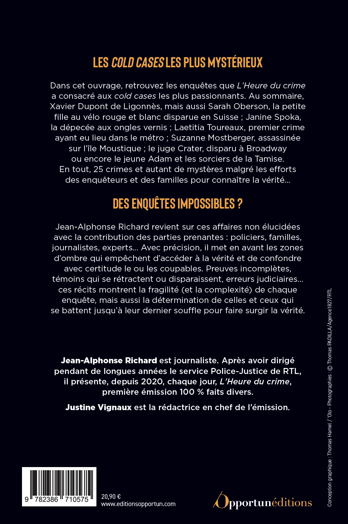 L'Heure du crime - Spécial cold cases  - Jean-Alphonse Richard, Justine Vignaux - OPPORTUN