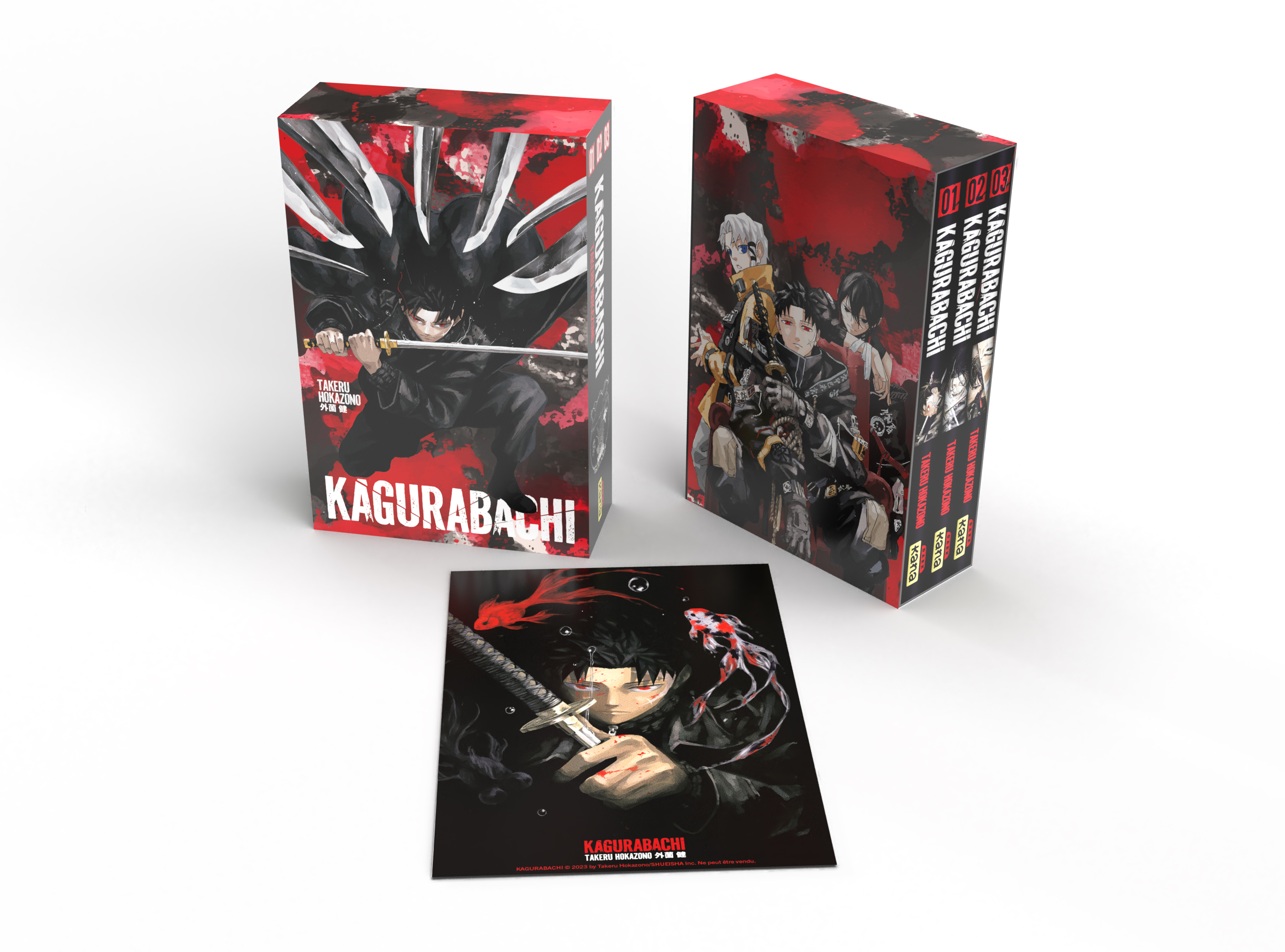Coffret Kagurabachi T 1 - 2 - 3 + Ex-libris -  - KANA