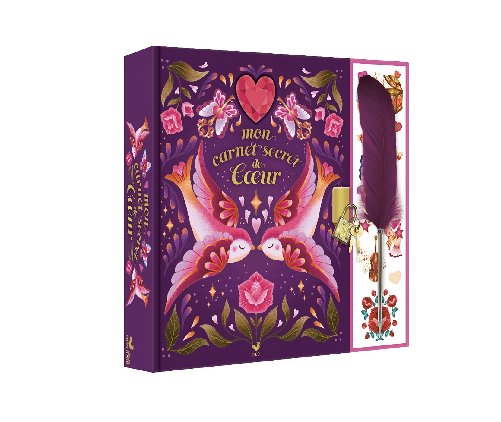 Mon carnet secrets de coeur - coffret -  - DEUX COQS D OR