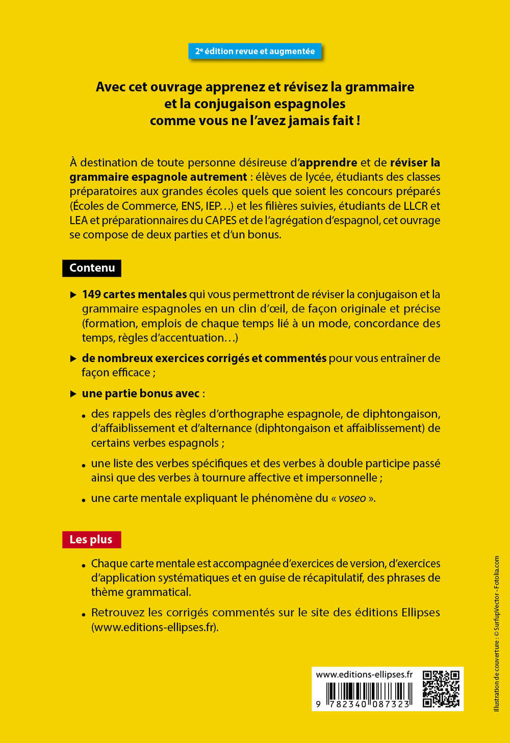 Espagnol. Grammaire en cartes mentales avec exercices corrigés et commentés [B1-C1] - Claire Anzemberger, Carole Poux - ELLIPSES
