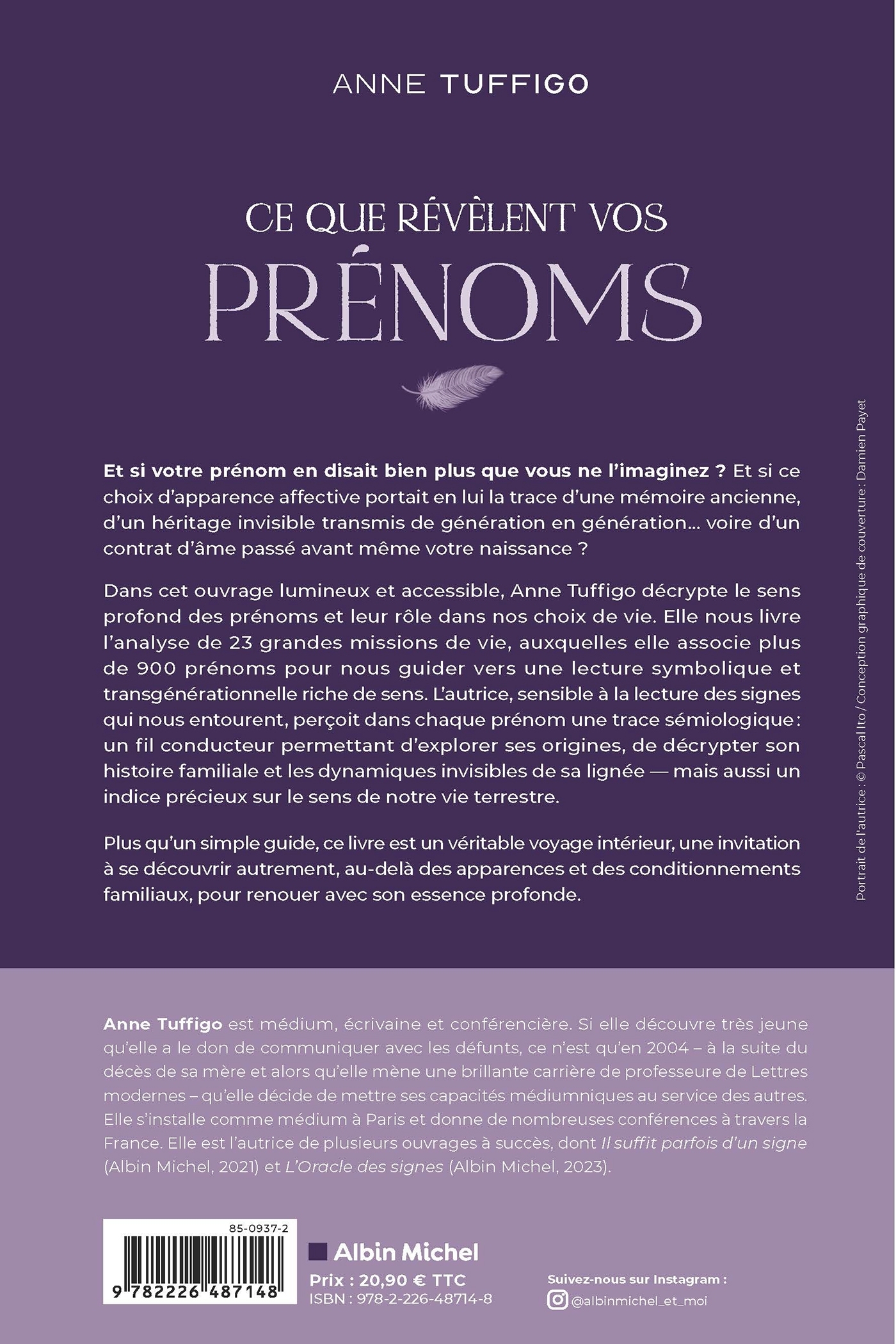 Ce que révèlent vos prénoms - Anne Tuffigo - ALBIN MICHEL