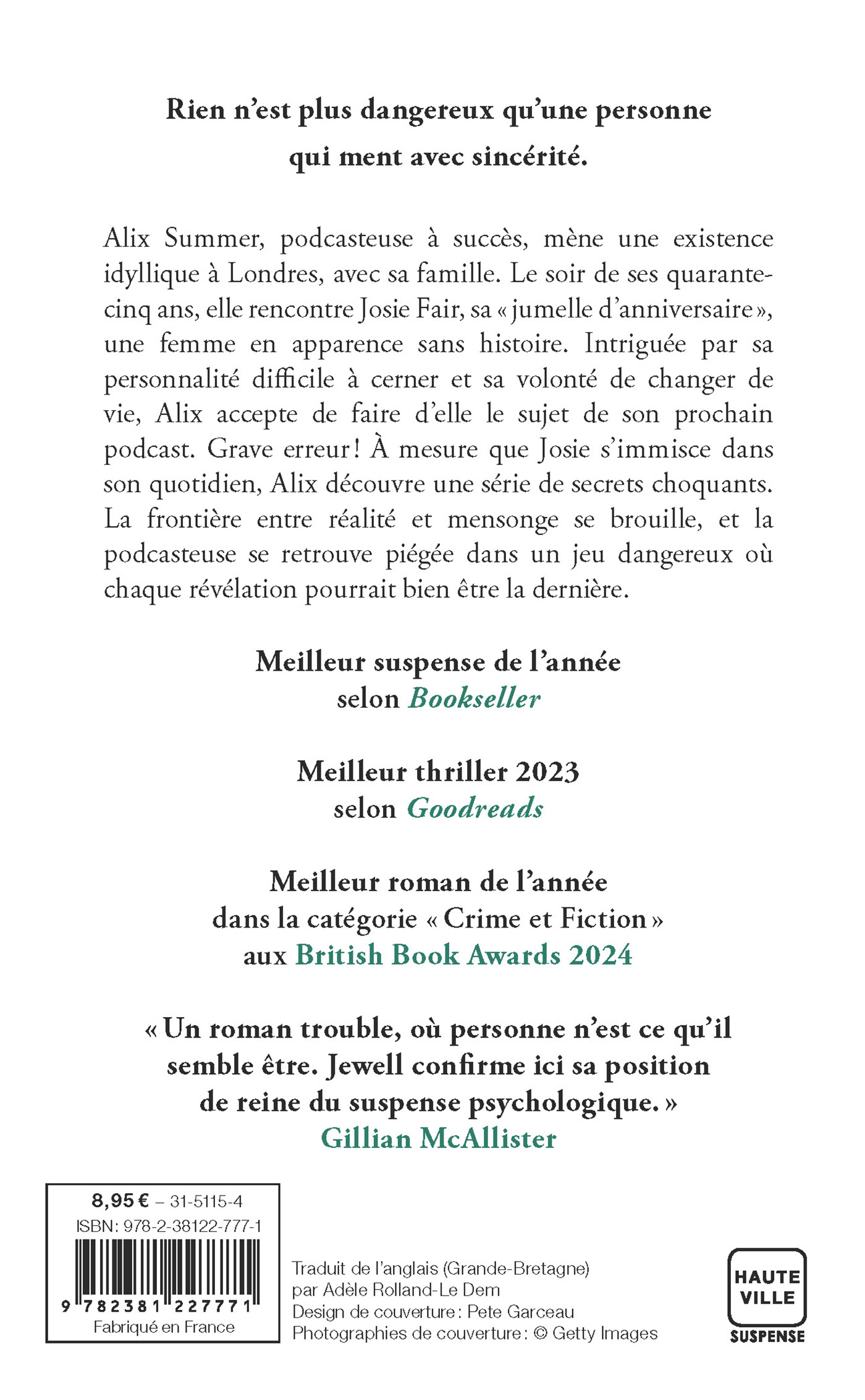 Rien n'est vrai - Lisa Jewell - HAUTEVILLE