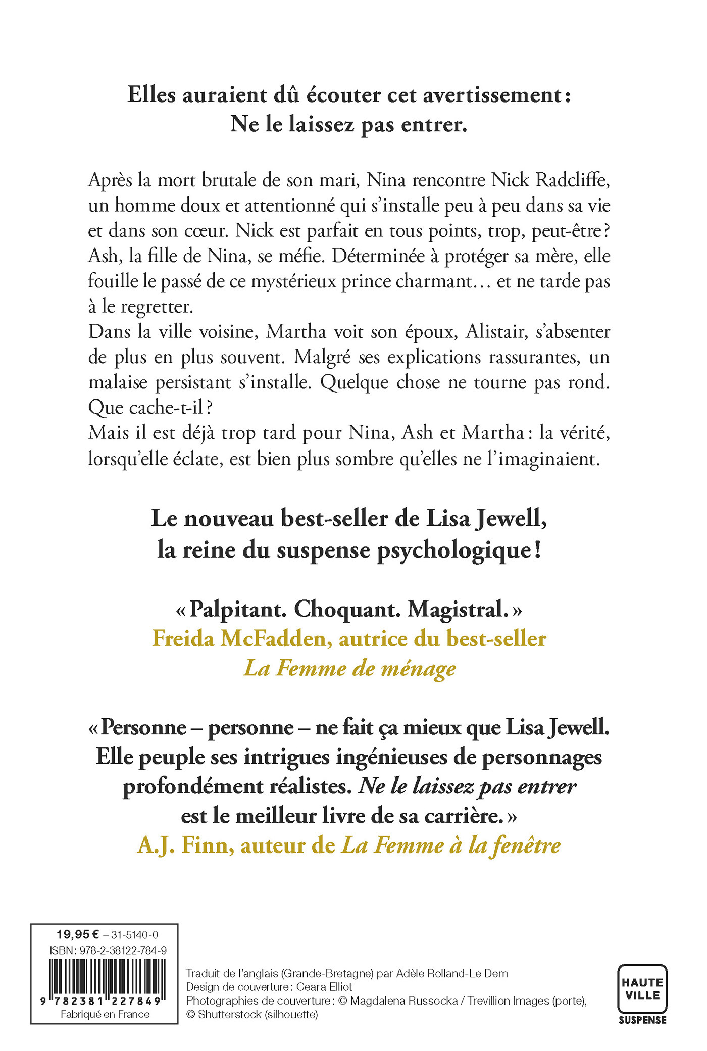 Ne le laissez pas entrer - Lisa Jewell - HAUTEVILLE