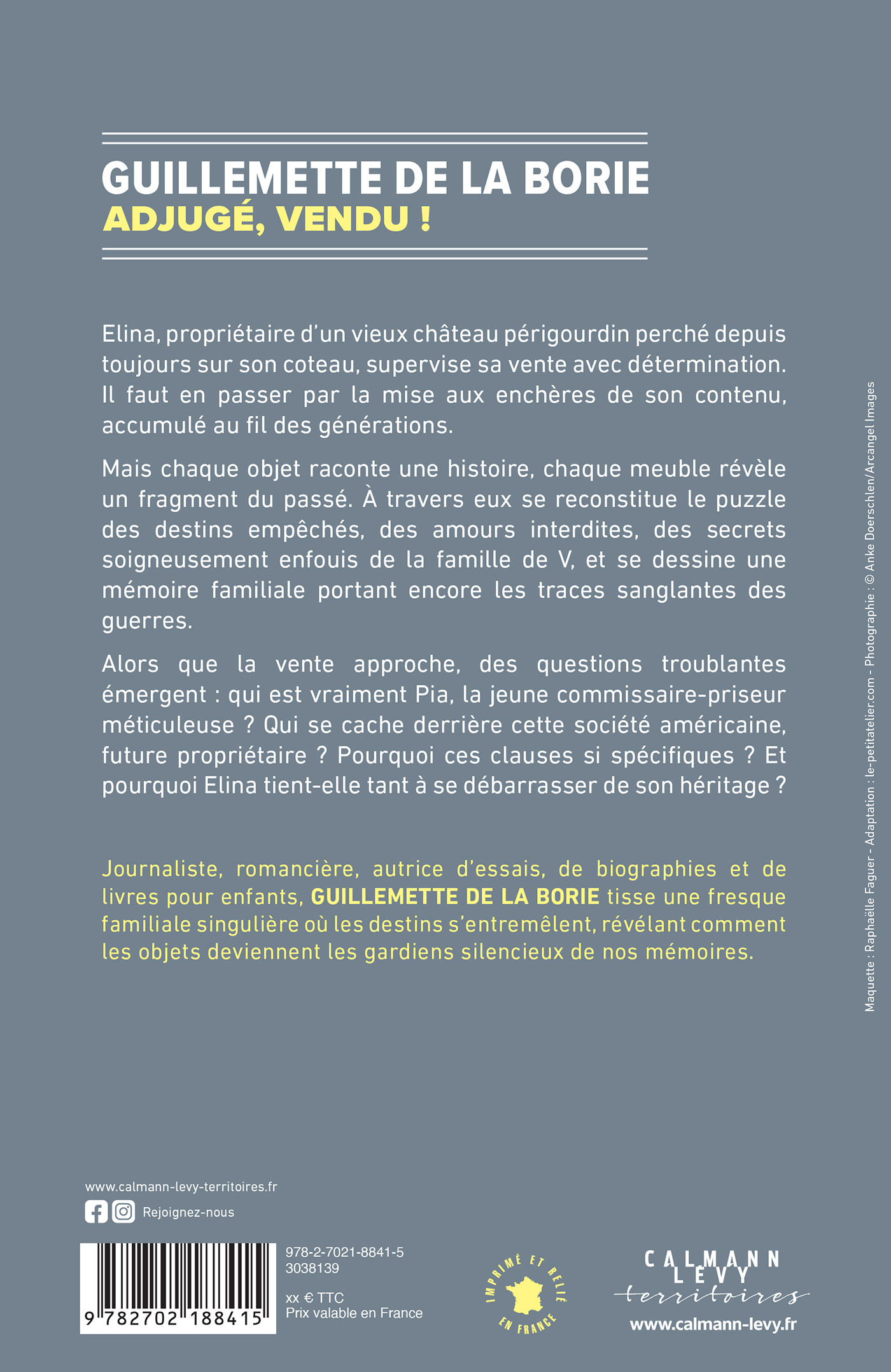 Adjugé vendu - Guillemette La Borie - CALMANN-LEVY