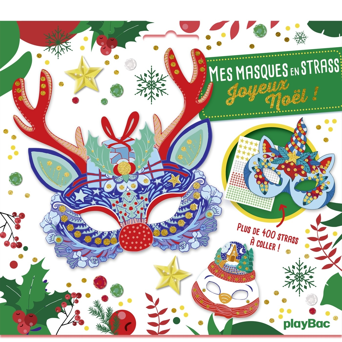 Mes masques en strass Joyeux Noël -  - PLAY BAC