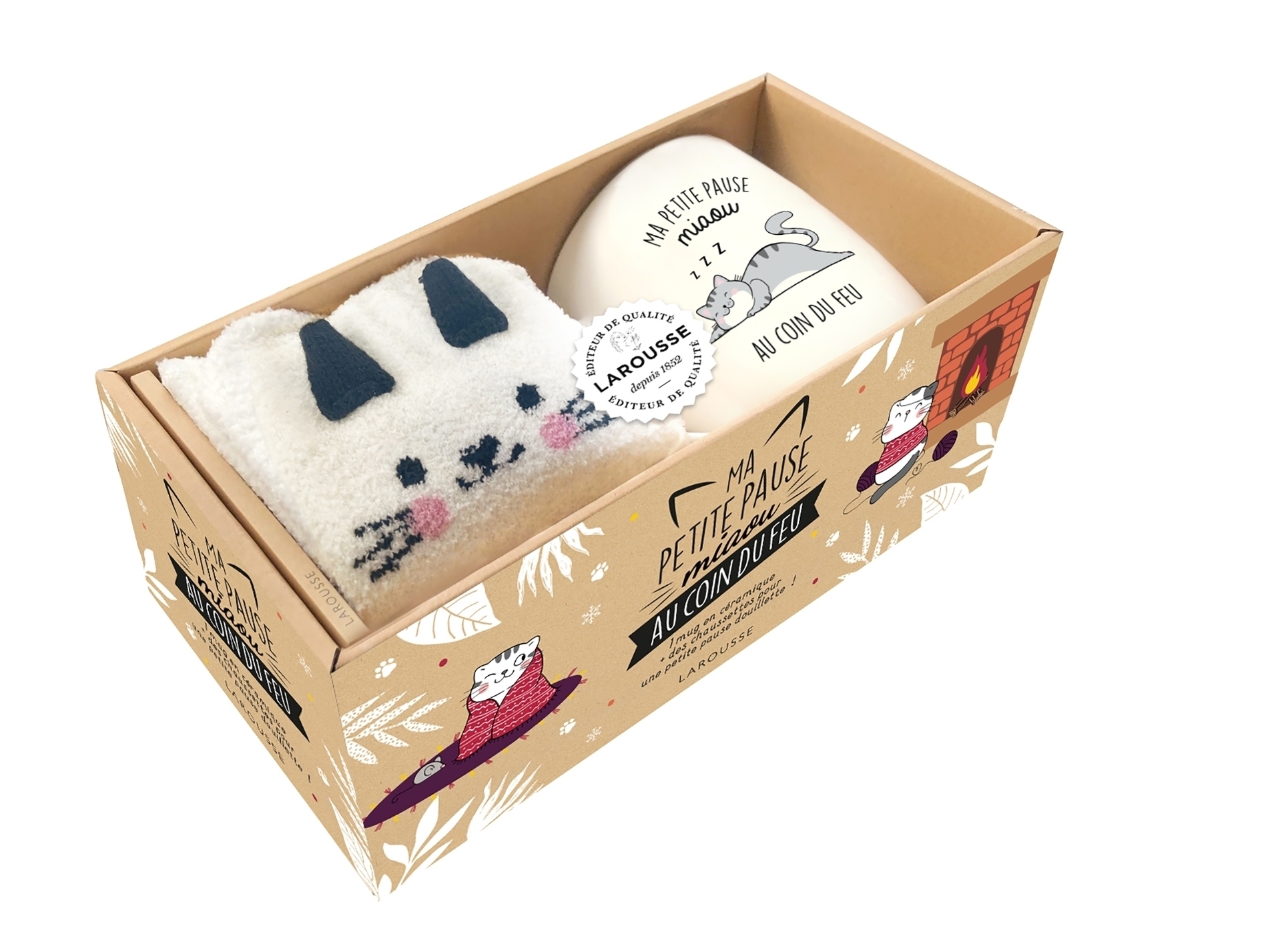 Ma petite pause miaou au coin du feu -  - LAROUSSE
