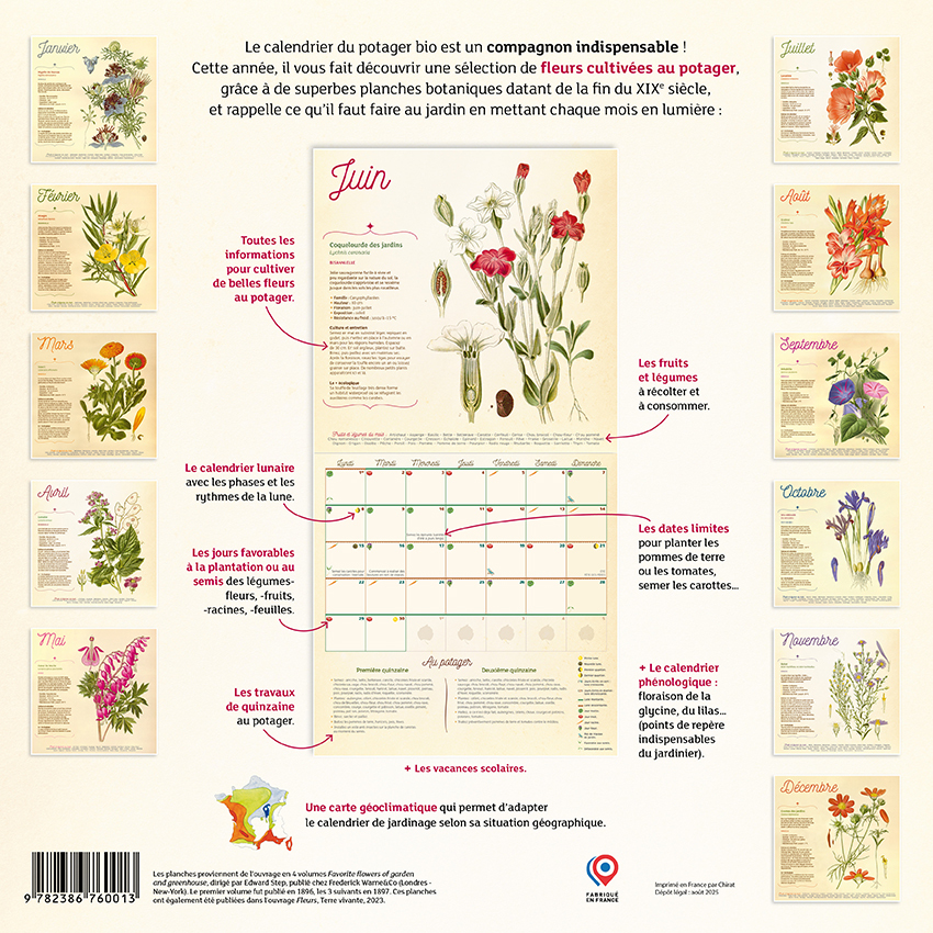 Le calendrier 2026 du potager bio -  - TERRE VIVANTE