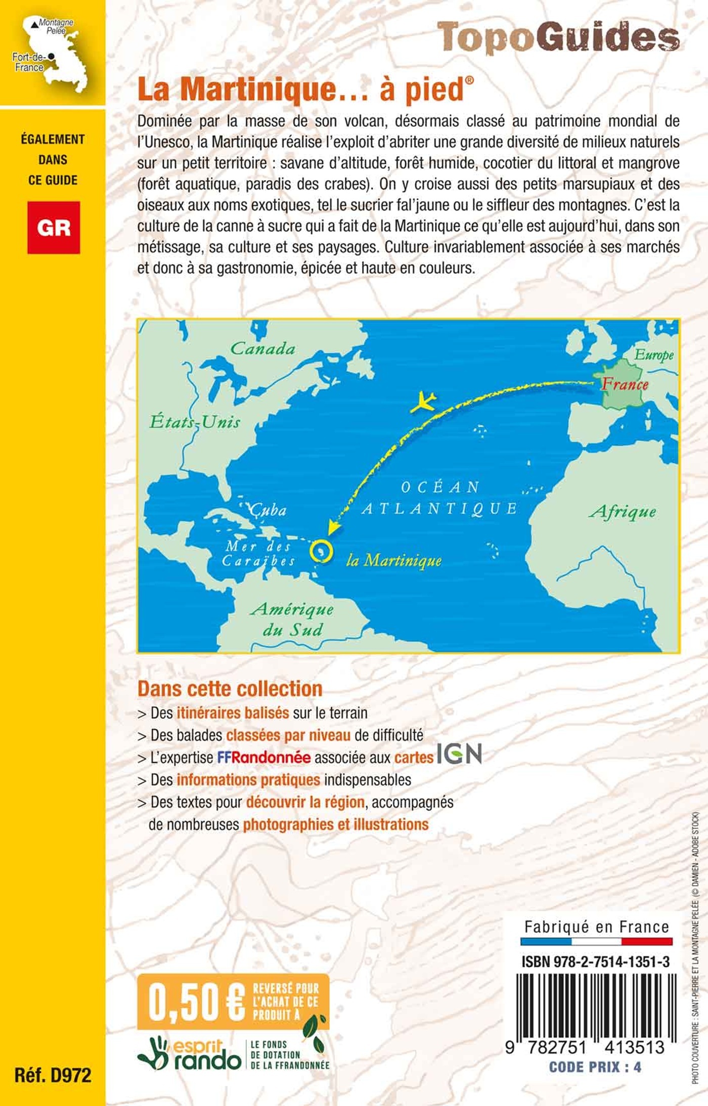 La Martinique à pied -  Collectif - FFRP