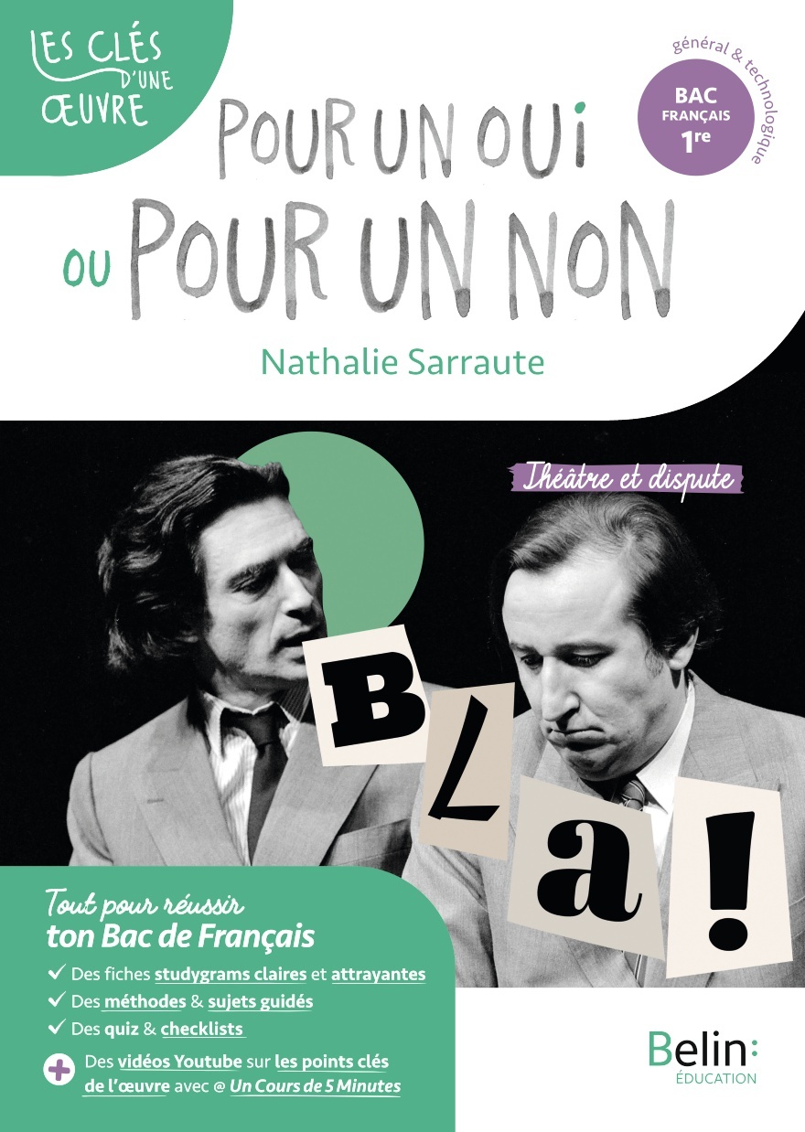 Pour un oui ou pour un non, Nathalie Sarraute - Bougard Romain, Garance Kutukdjian - BELIN EDUCATION