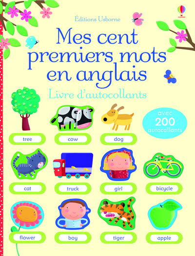 Mes cent premiers mots en anglais - Livre d'autocollants -  - USBORNE