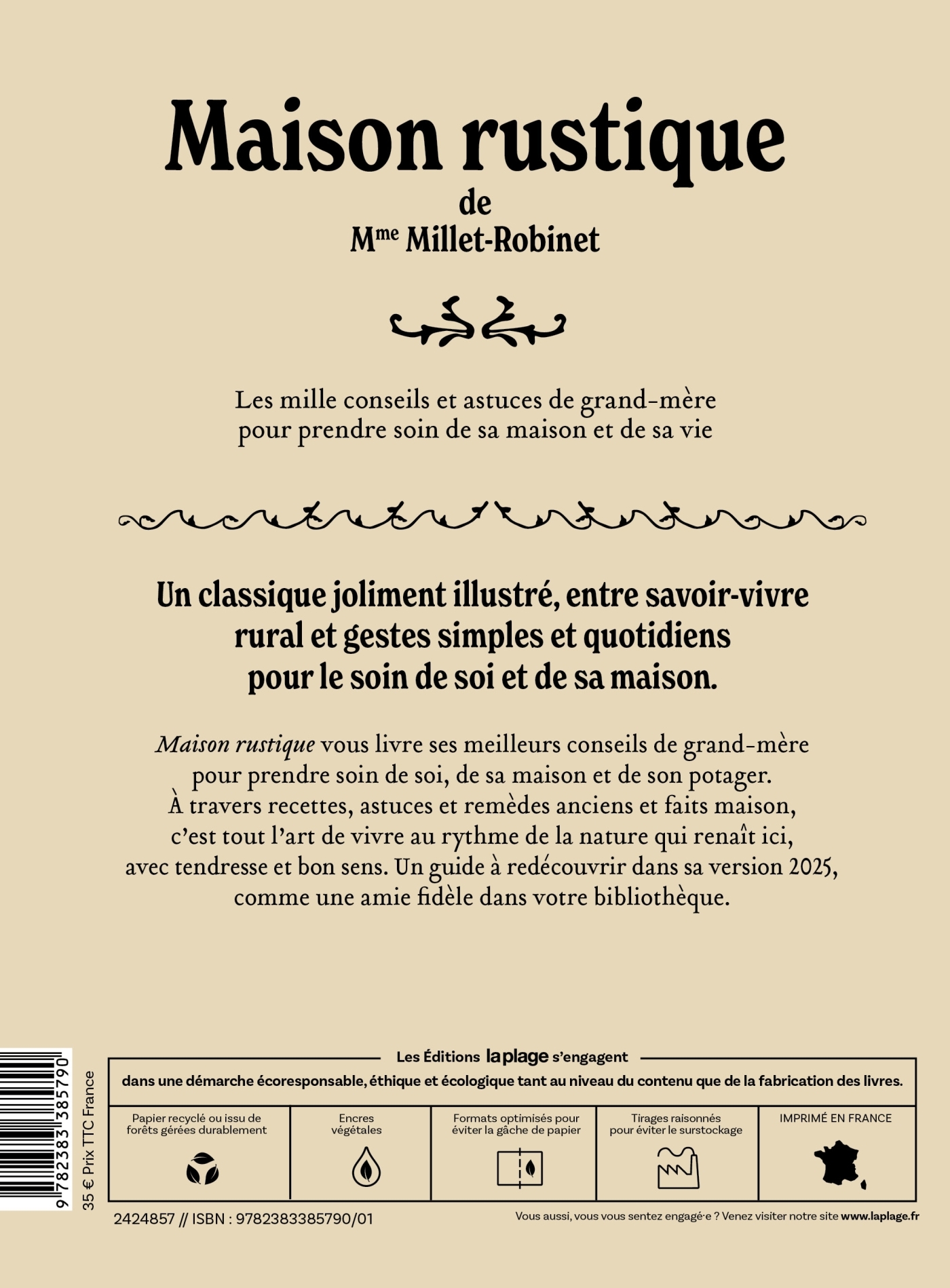 Maison rustique -  Millet Robinet - LA PLAGE