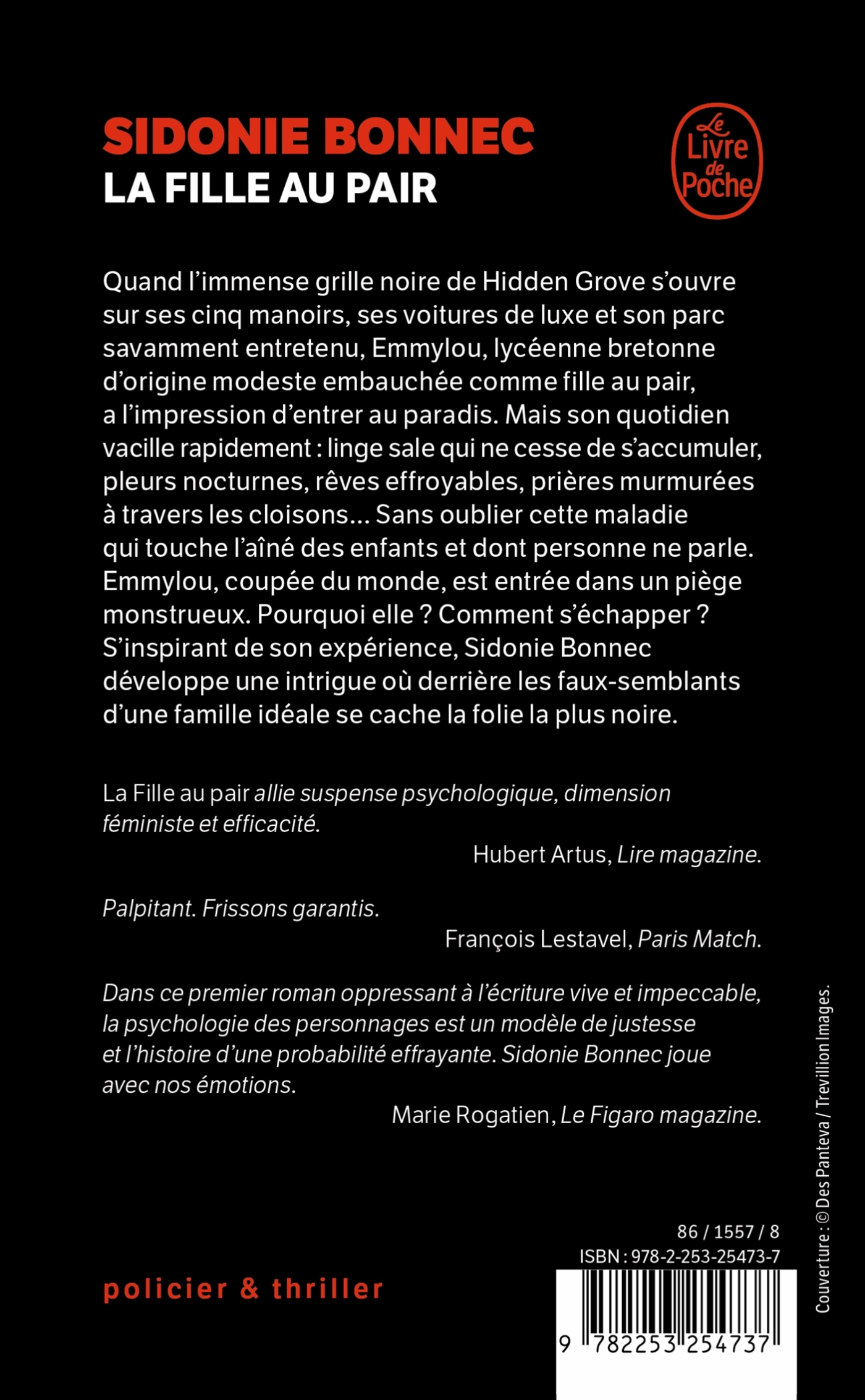 La Fille au pair - Sidonie Bonnec - LGF