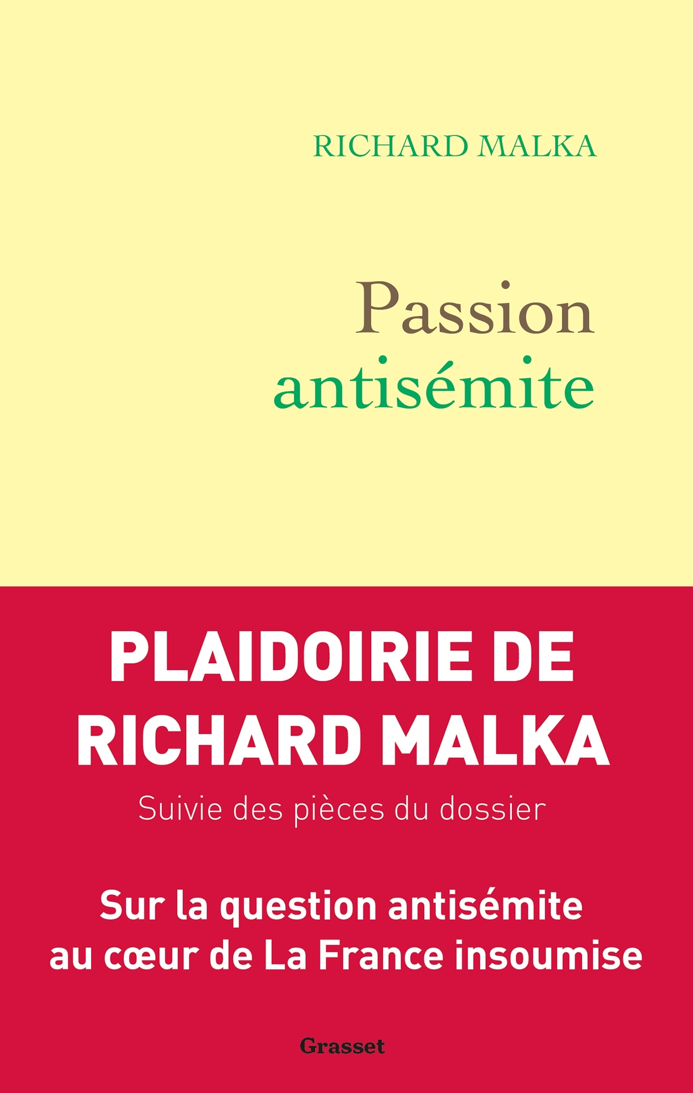 Passion antisémite - Richard Malka - GRASSET