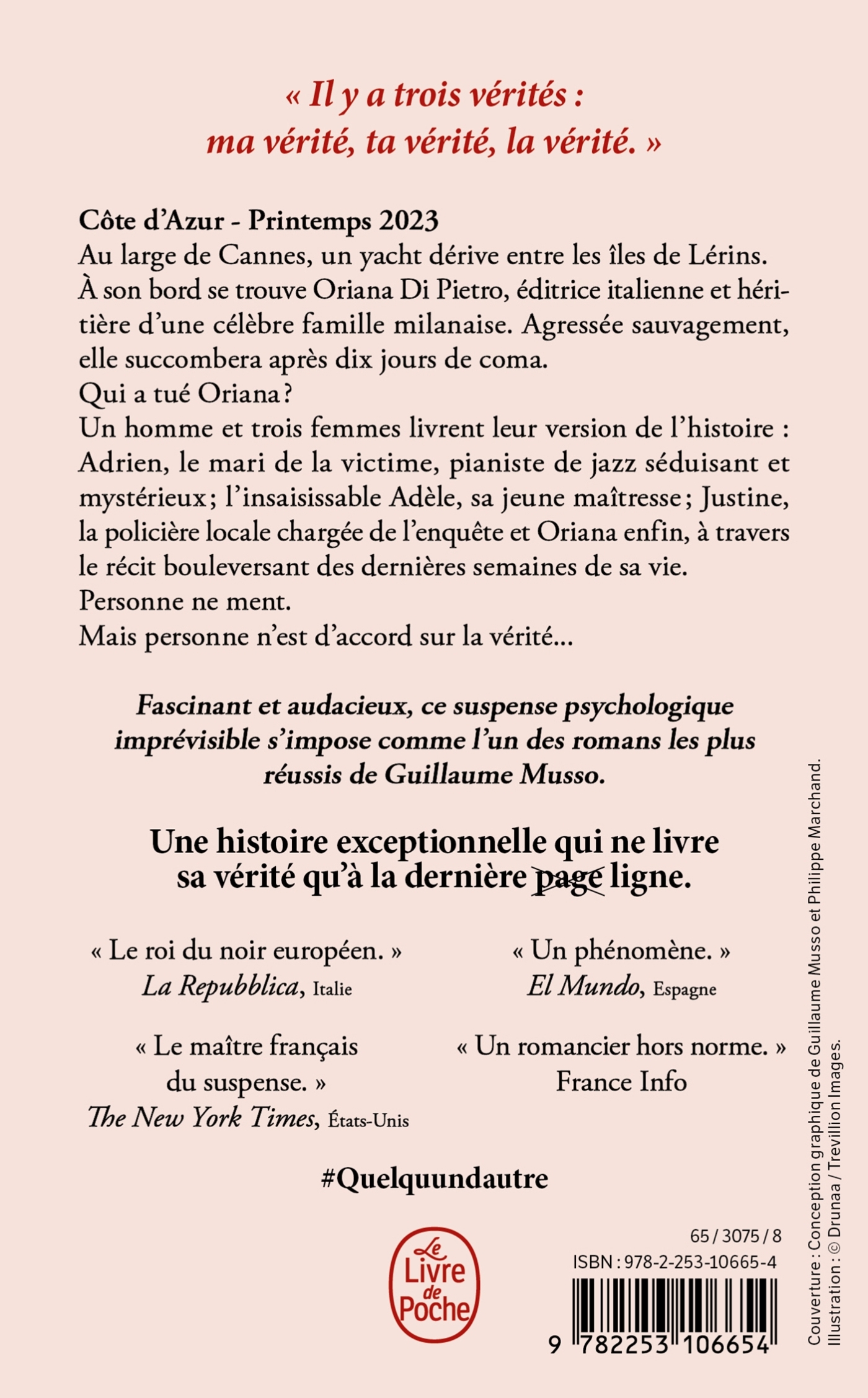 Quelqu'un d'autre - Guillaume Musso - LGF