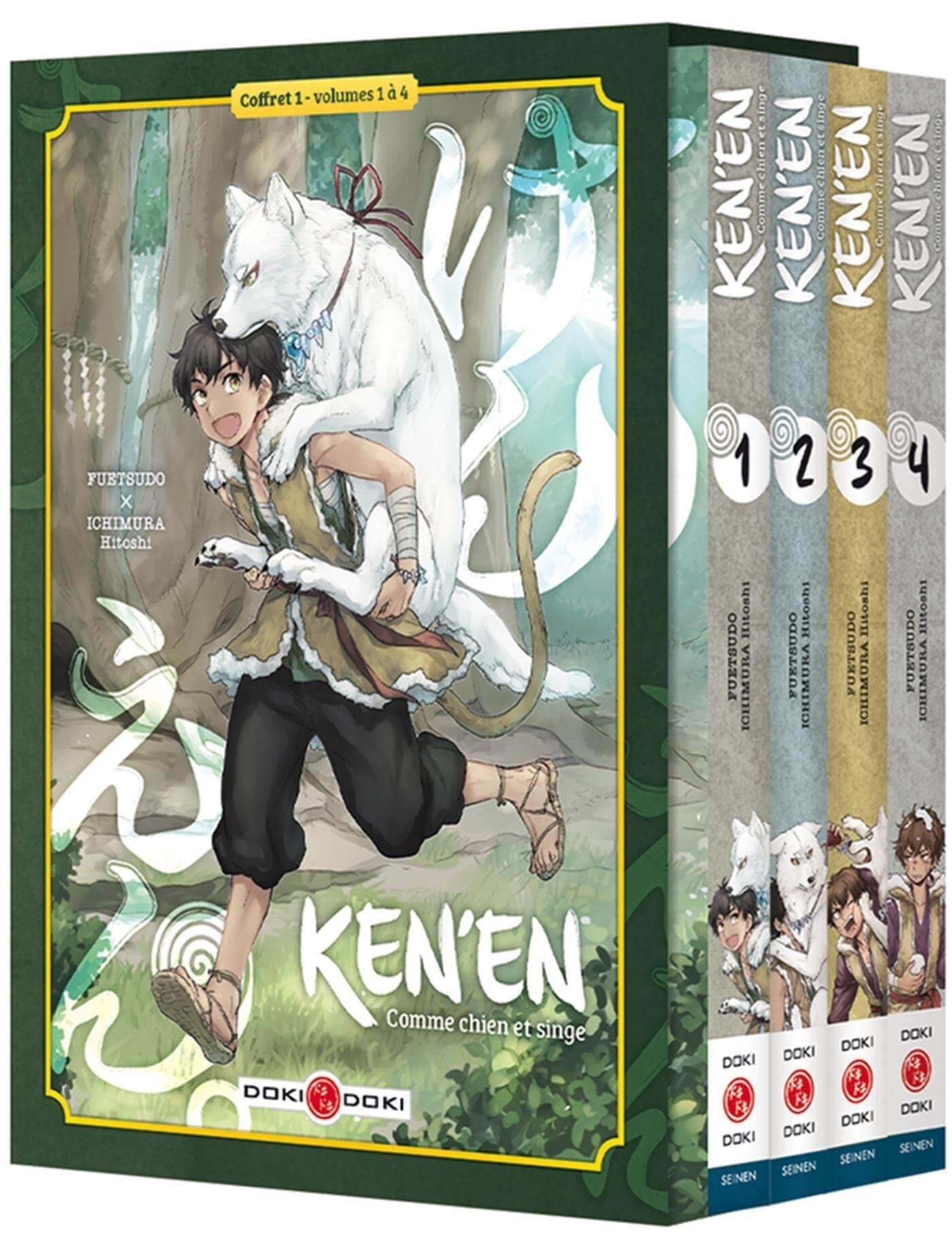 Ken'en - Comme chien et singe - Coffret - vol. 01 à 04 -  FUETSUDO - BAMBOO