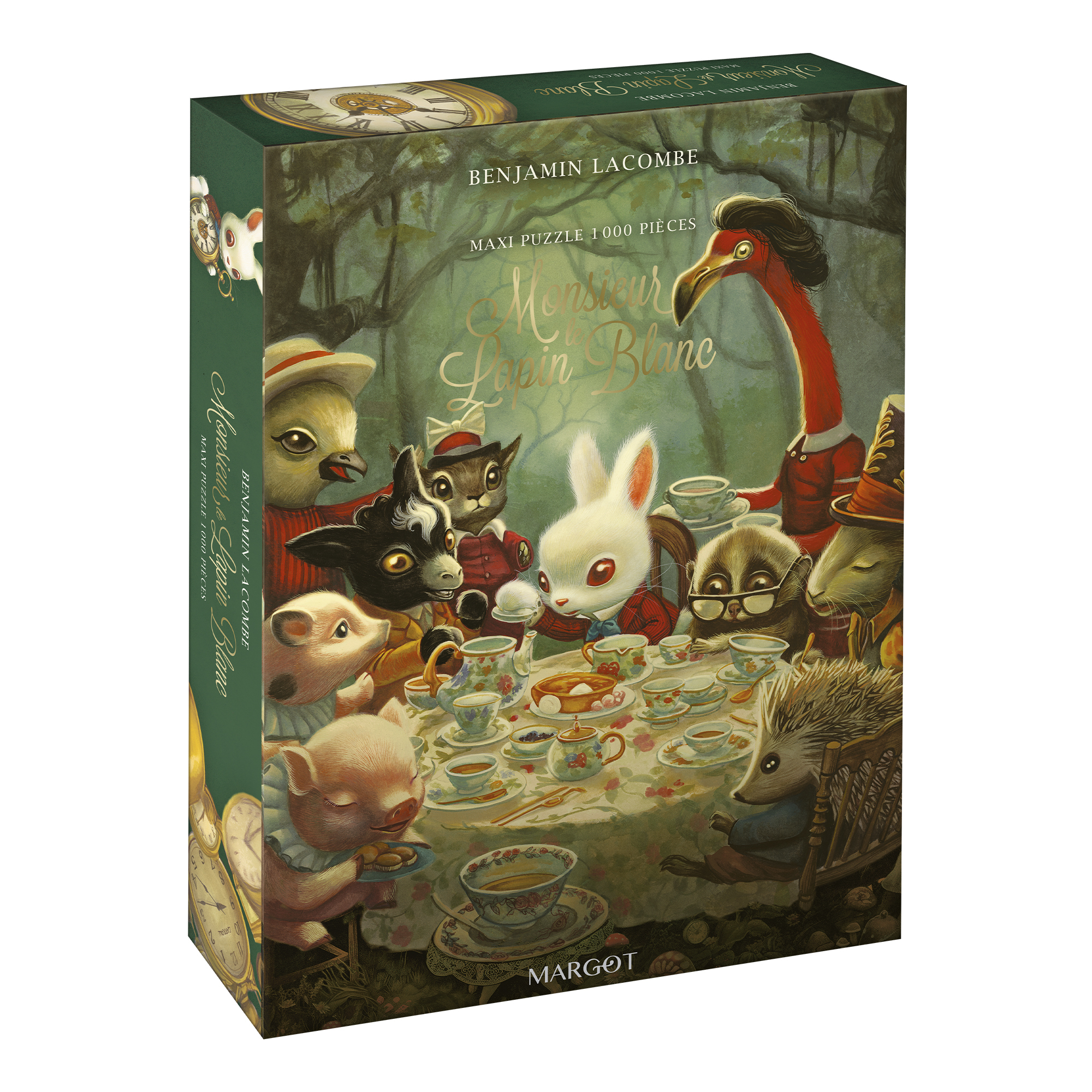 Maxi puzzle 1 000 pièces Monsieur le Lapin Blanc -  LACOMBE BENJAMIN, Benjamin Lacombe - EDL
