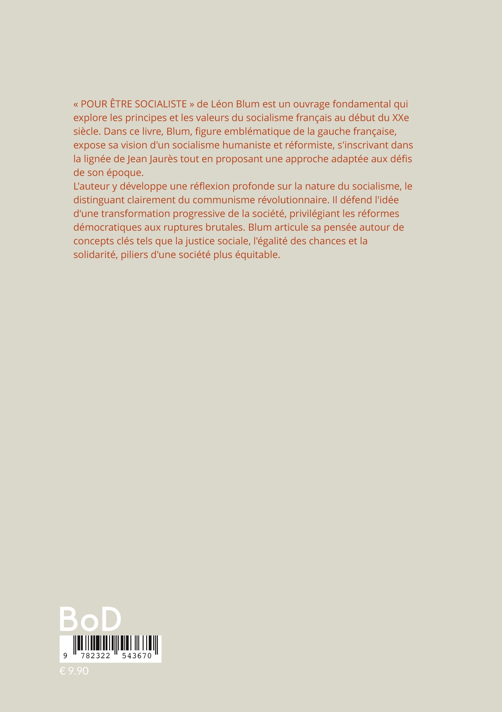 Pour être socialiste -  BLUM LEON, Léon Blum - BOOKS ON DEMAND