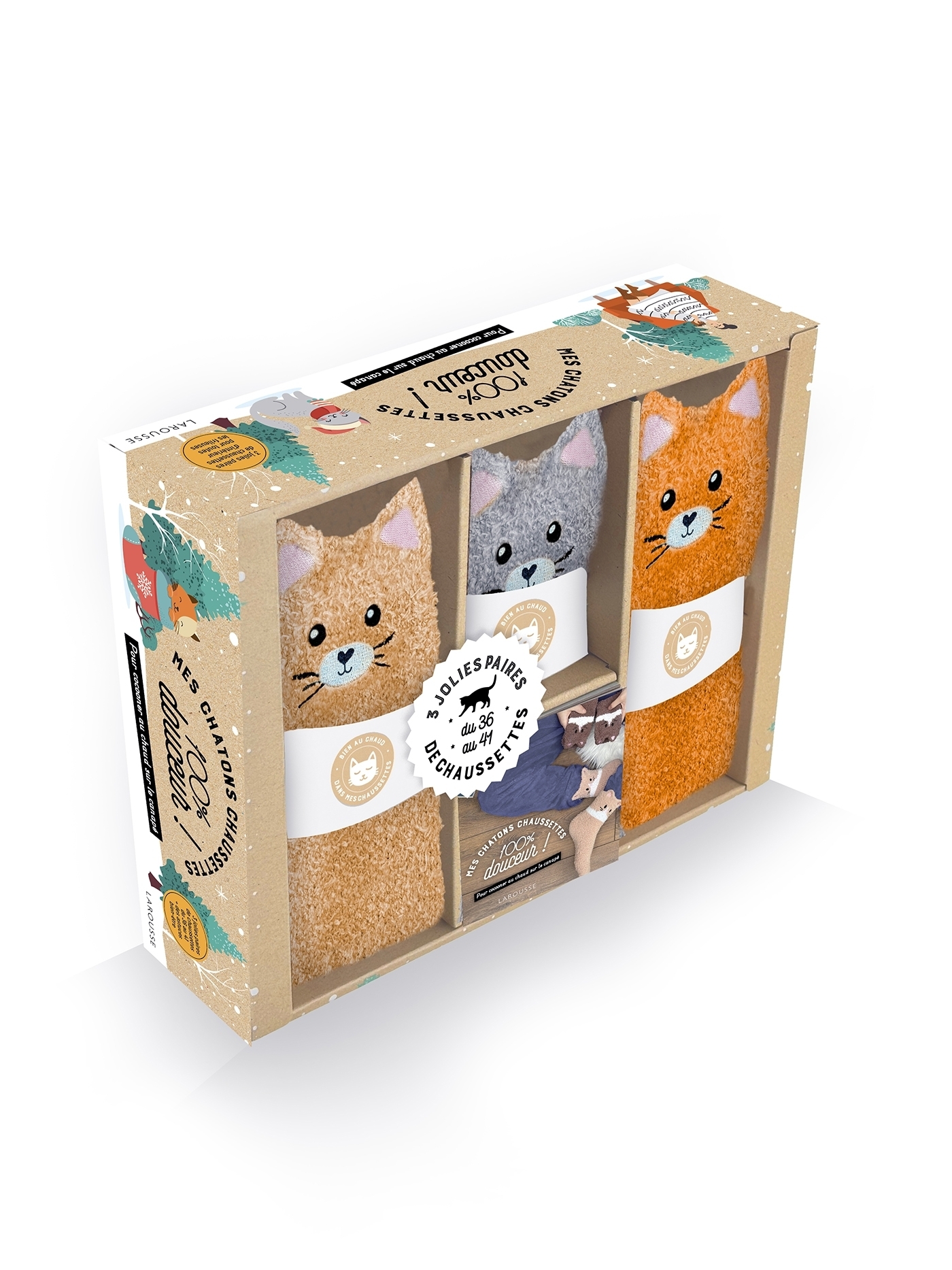 Coffret Mes chatons- chaussettes -  - LAROUSSE