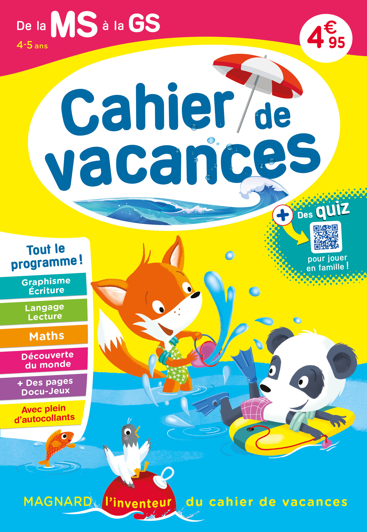 Cahier de vacances 2025, de la MS vers la GS 4-5 ans - Caroline THIERRY - MAGNARD