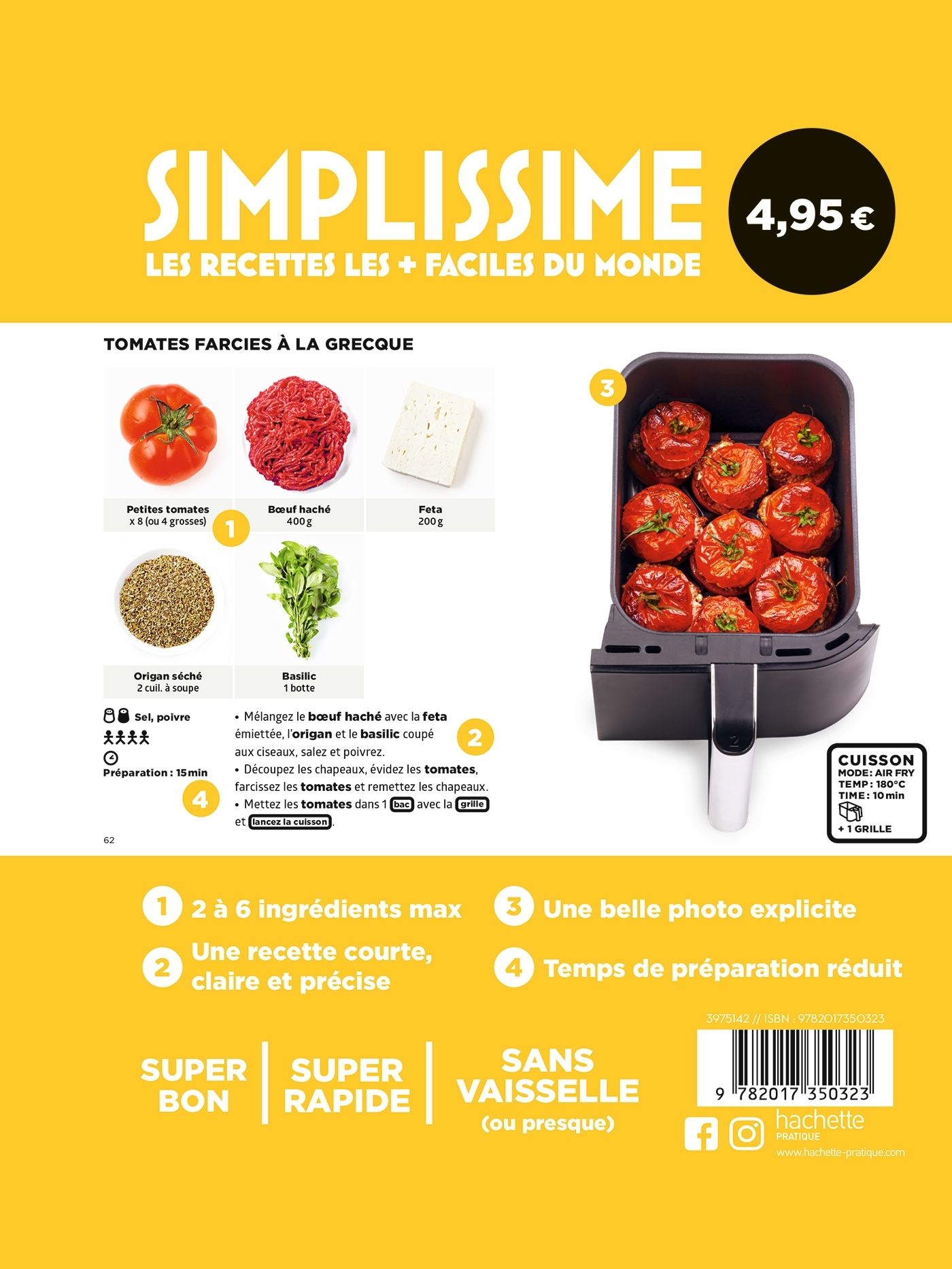 Mini Simplissime - Airfryer Ninja 1 plat et c'est tout ! - Jean-François Mallet - HACHETTE PRAT