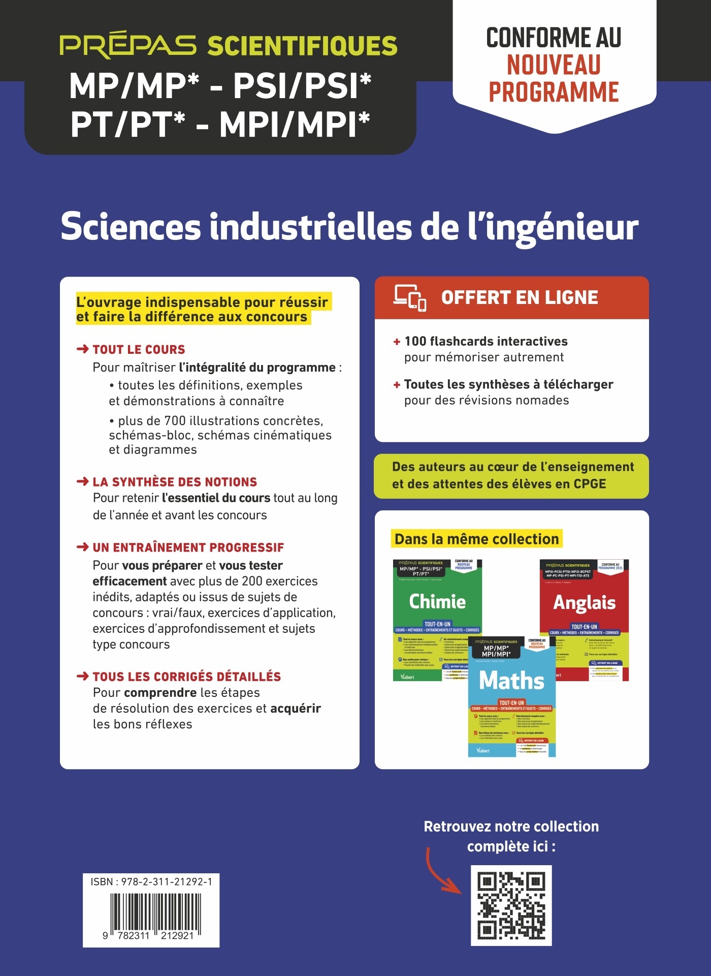 Sciences industrielles de l'ingénieur MP/MP* PSI/PSI* PT/PT* MPI/MPI*- Tout-en-un - Conforme au nouveau programme - Vincent Crespel, Alain Caignot, David Violeau - VUIBERT