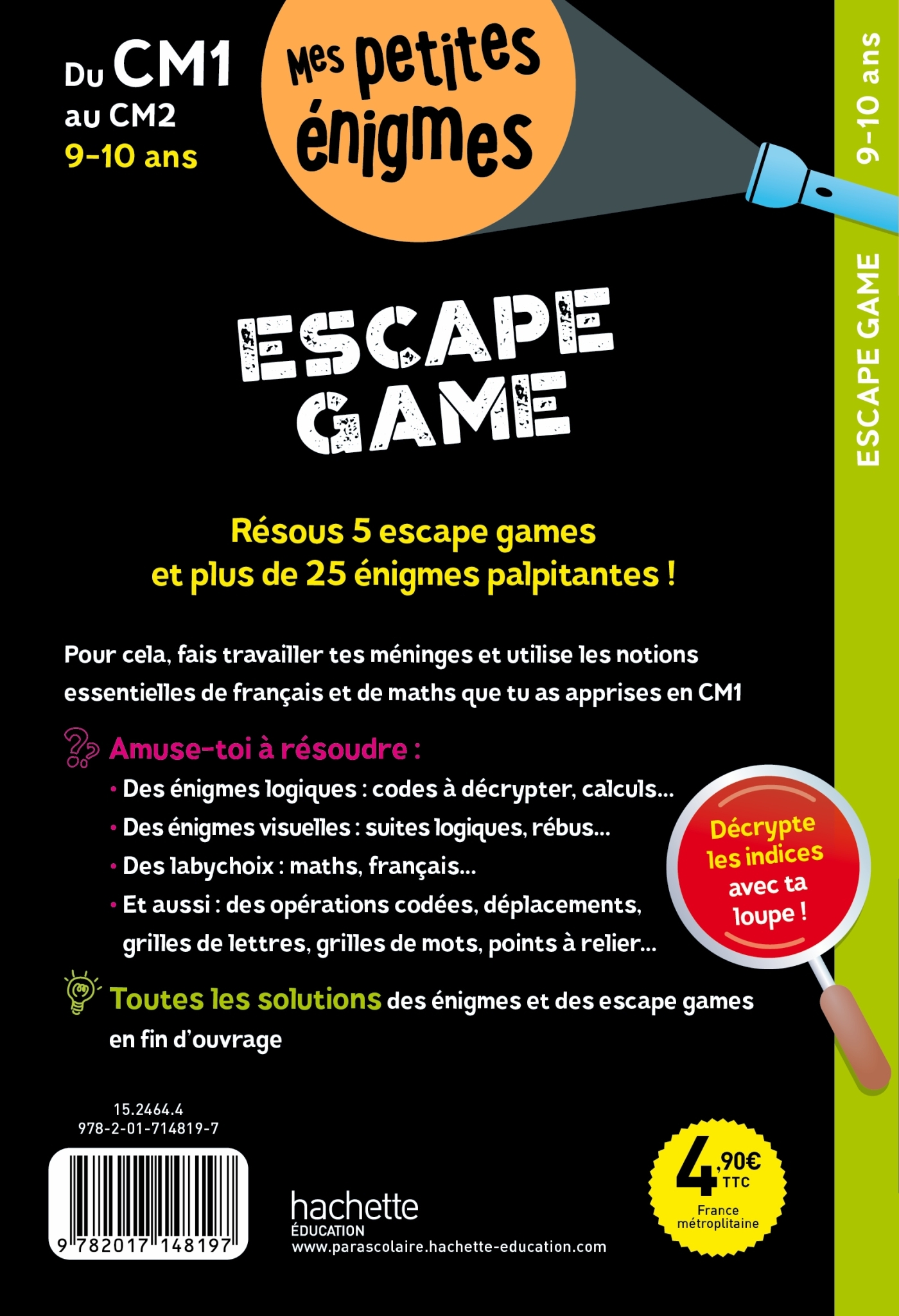 Escape game - Du CM1 au CM2 - Cahier de vacances 2025 - Charlotte Leroy-Jouenne - HACHETTE EDUC