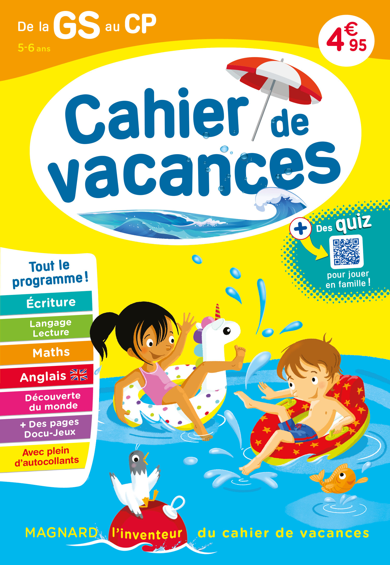 Cahier de vacances 2025, de la GS vers le CP 5-6 ans -  - MAGNARD