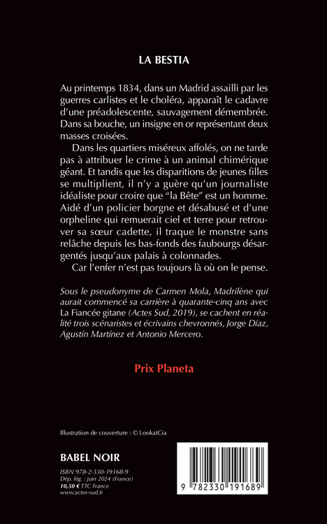 La Bestia - Carmen Mola - ACTES SUD