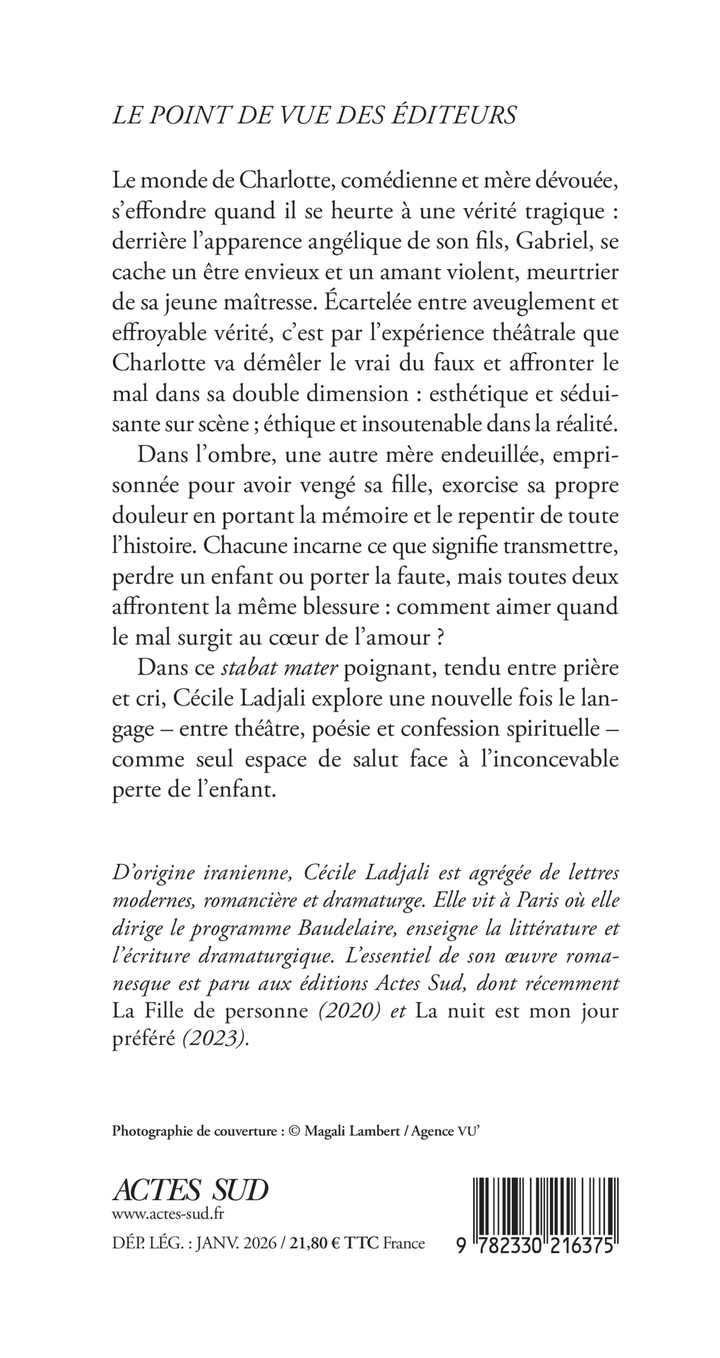 Repentir - Cécile Ladjali - ACTES SUD