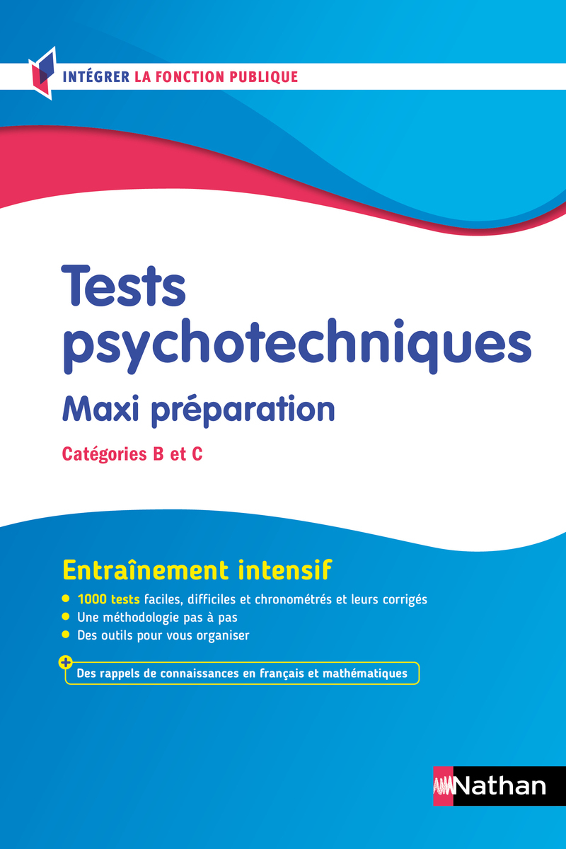 Tests psychotechniques - Maxi préparation (Concours de catégories B et C) Concours 2026-2027 - Élisabeth Simonin - NATHAN