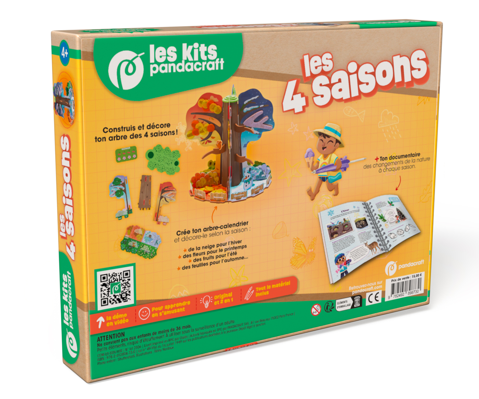 Les 4 saisons - Kit Pandacraft dès 4 ans -  - PANDACRAFT