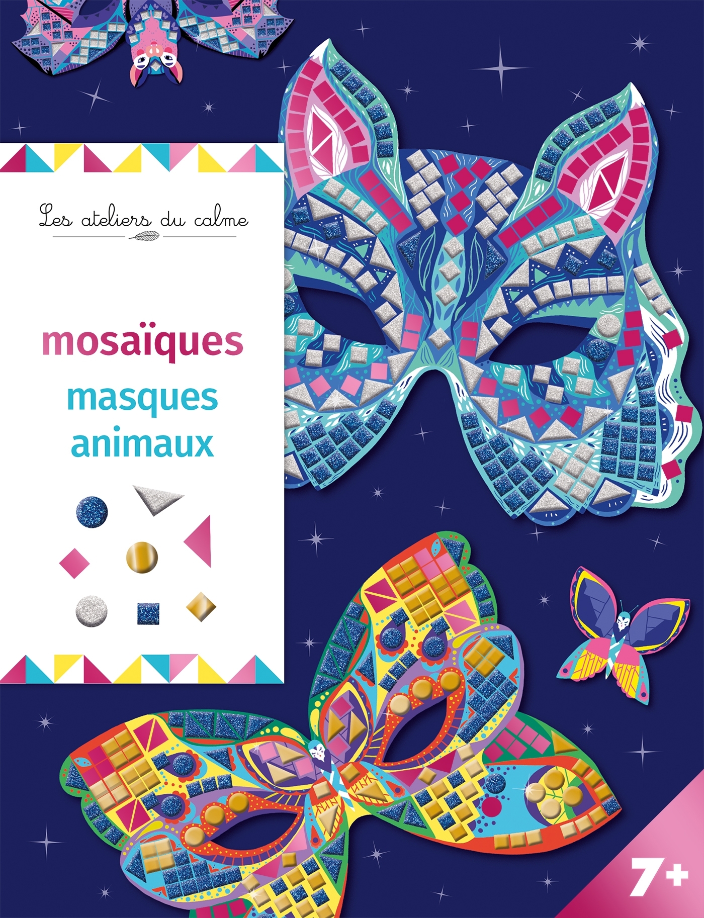 Mosaïques masques animaux - pochette avec accessoires - SILEO CINZIA - DEUX COQS D OR